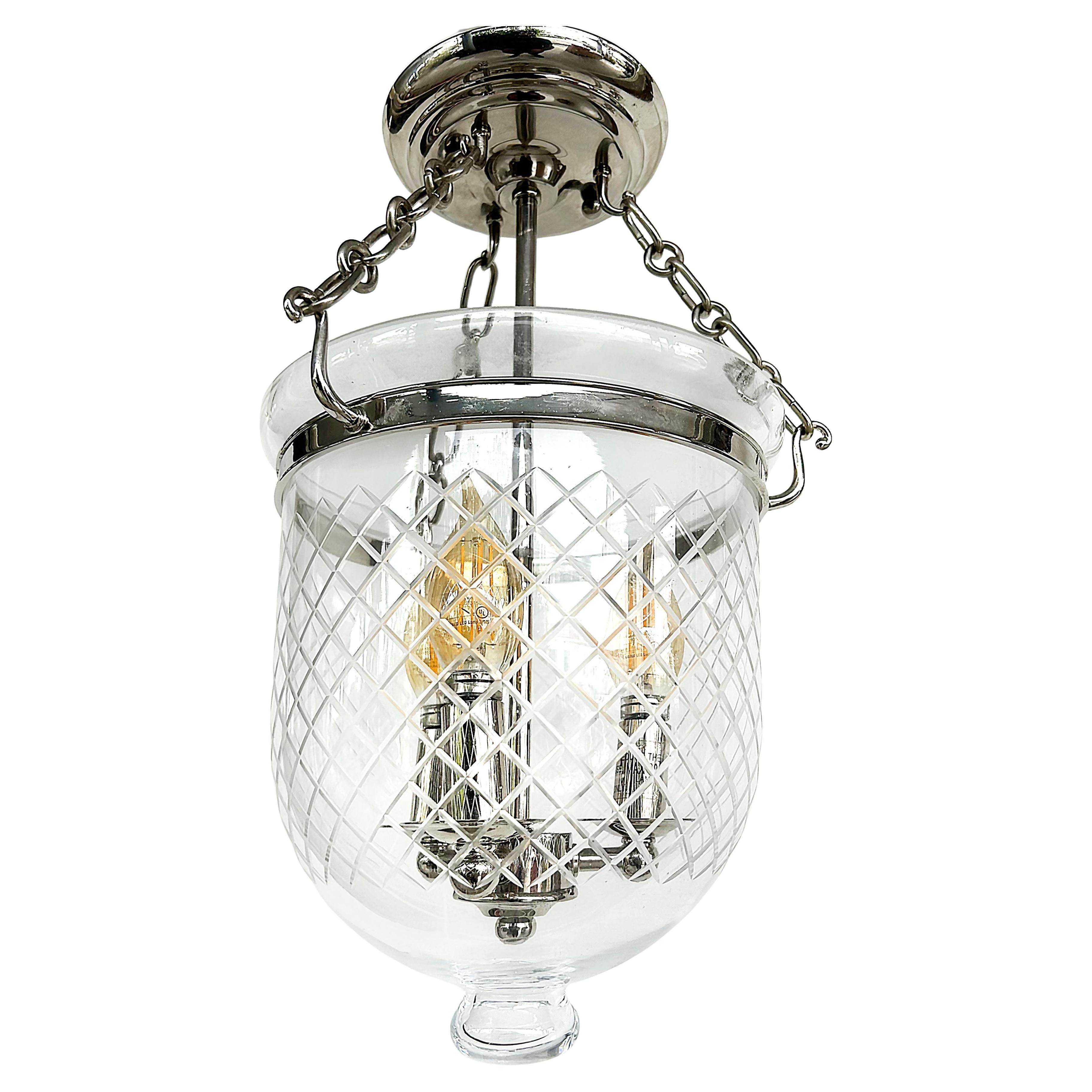 Hudson Valley Lighting Hampton 3 luci a campana con vetro tagliato in vendita