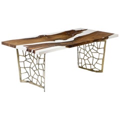 Hudson White 200 Epoxy Resin Dining Table