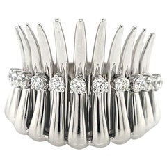 Anillo Hueb Oro Blanco 18kt con Diamantes