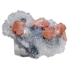 Huelandite sur Quartz de Jalgaon, Maharashtra, Inde