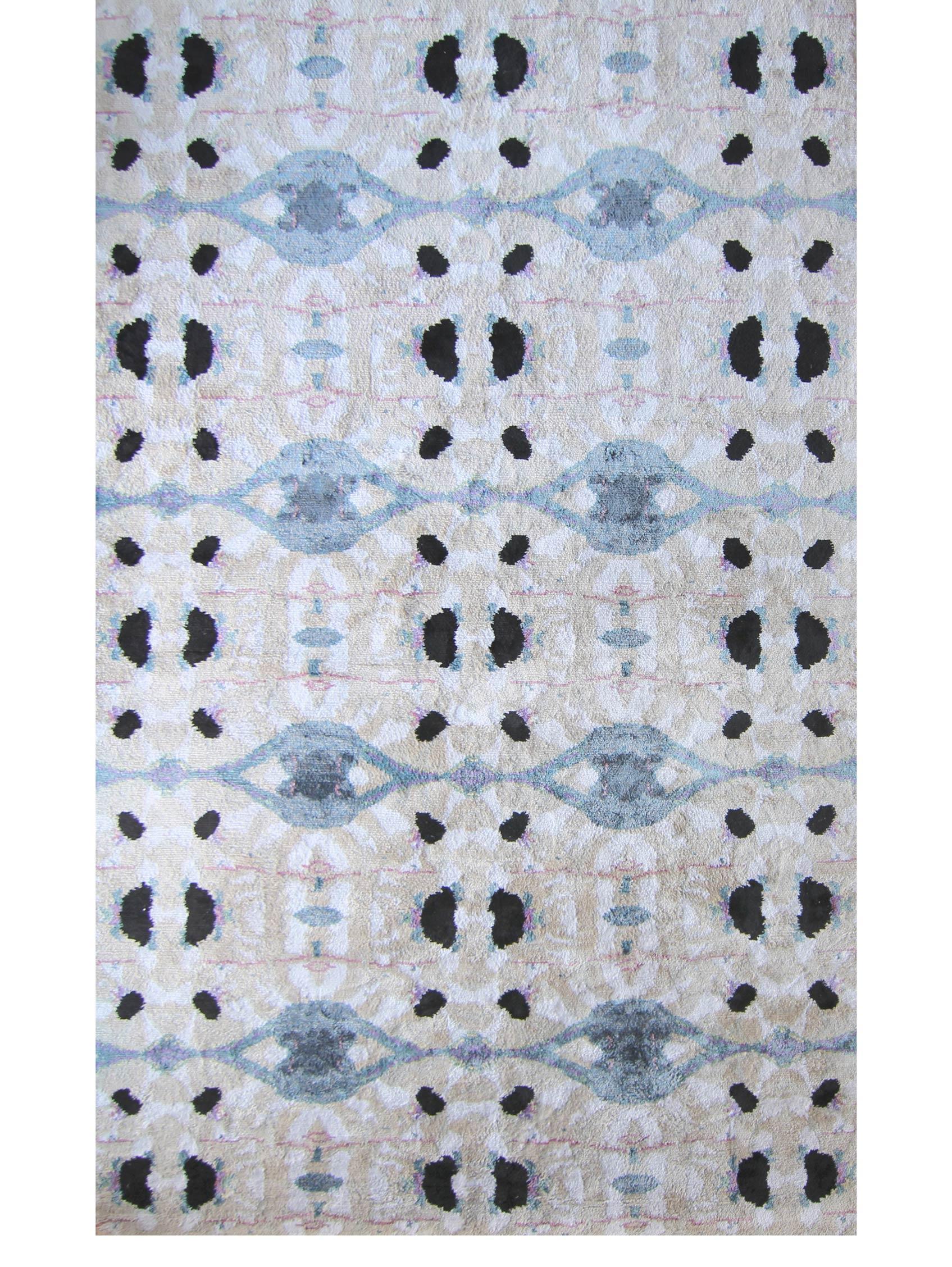 American Huerfano Navy Hand-Knotted Rug by Eskayel For Sale