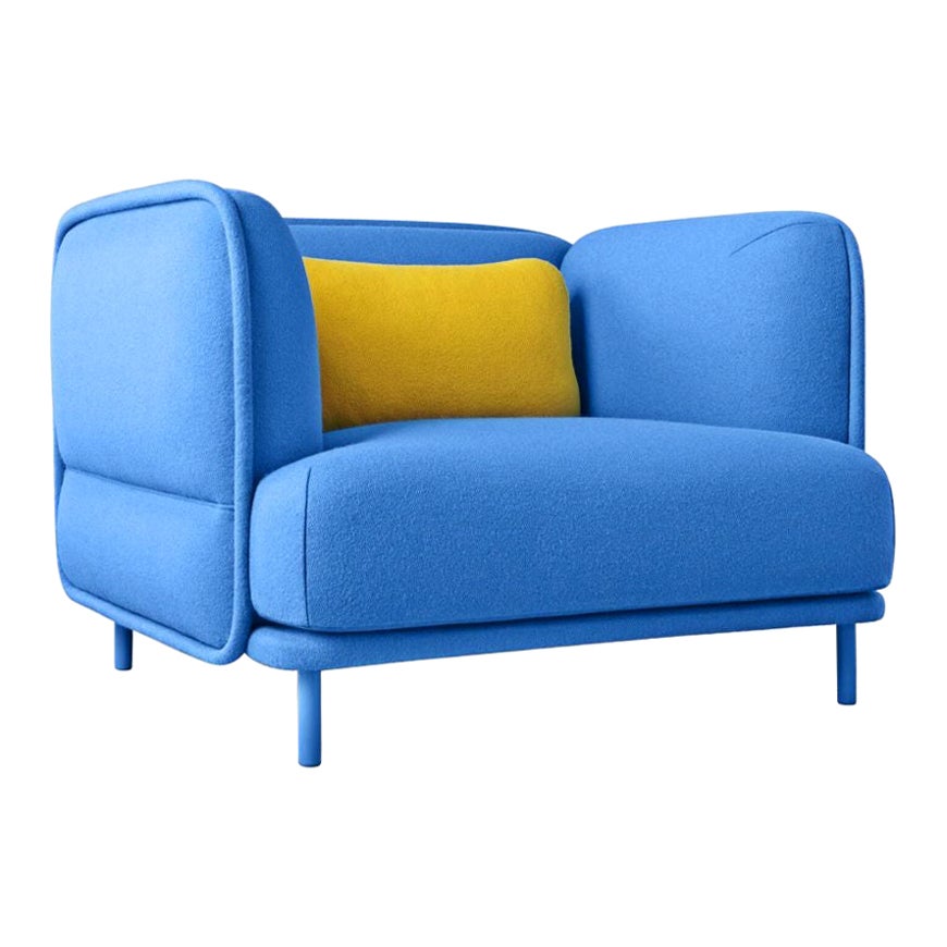 Hug Armchair, Blue by Pepe Albargues For Sale