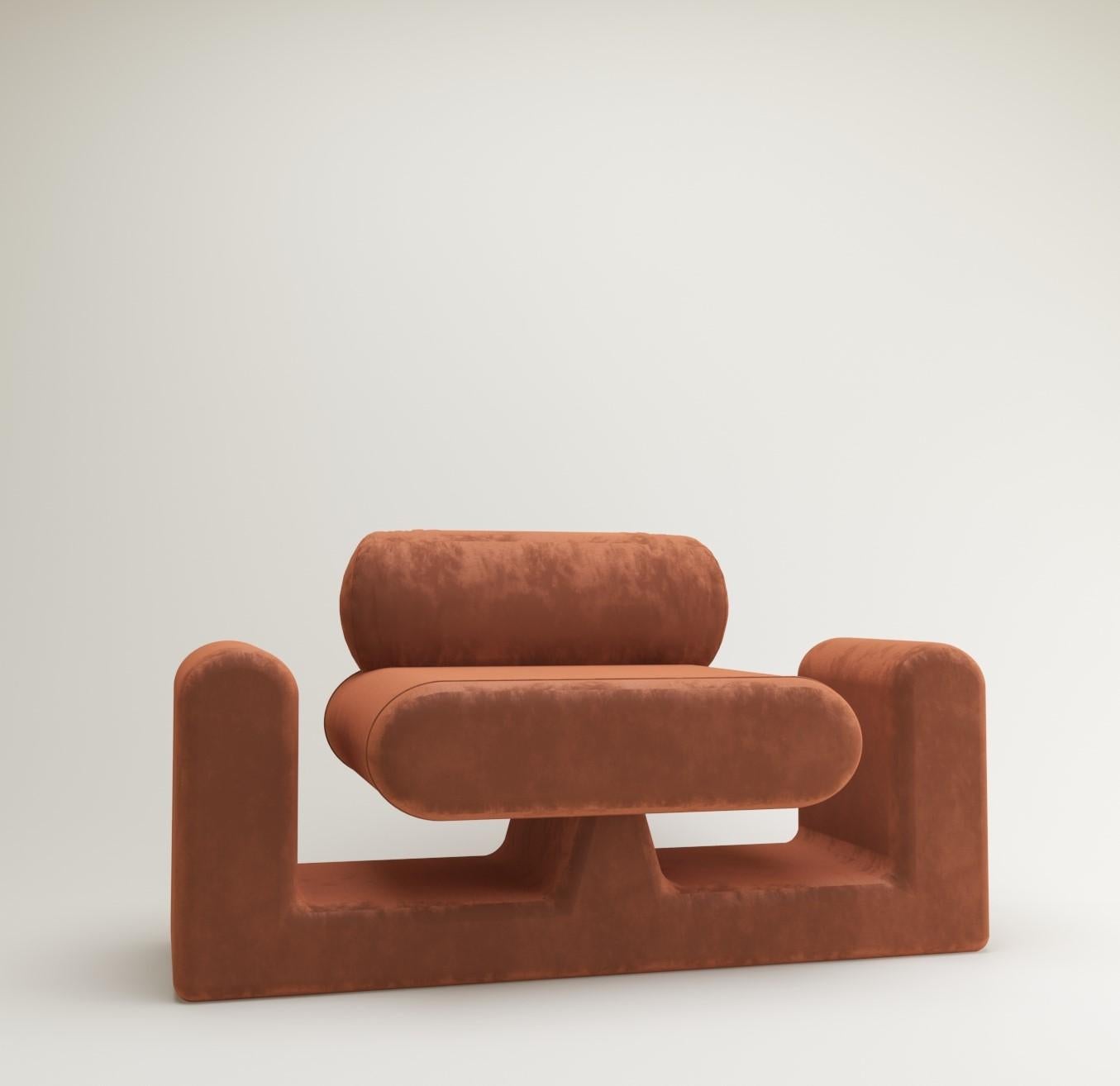 Post-Modern Hug Brown Chair by Rejo Studio For Sale