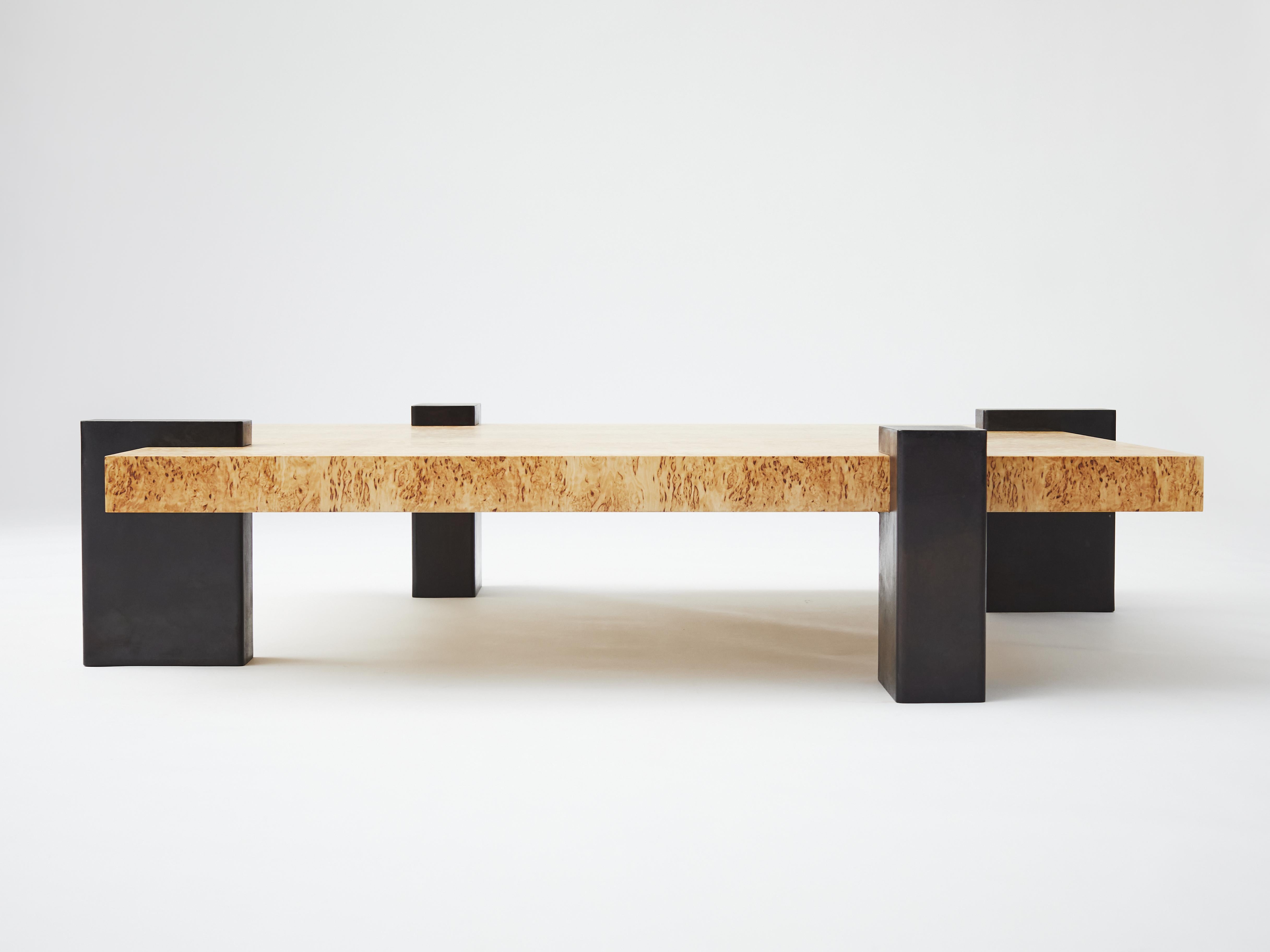 Swedish Hug Coffee Table Large in Birch Burl by Louise Liljencrantz, Sweden For Sale