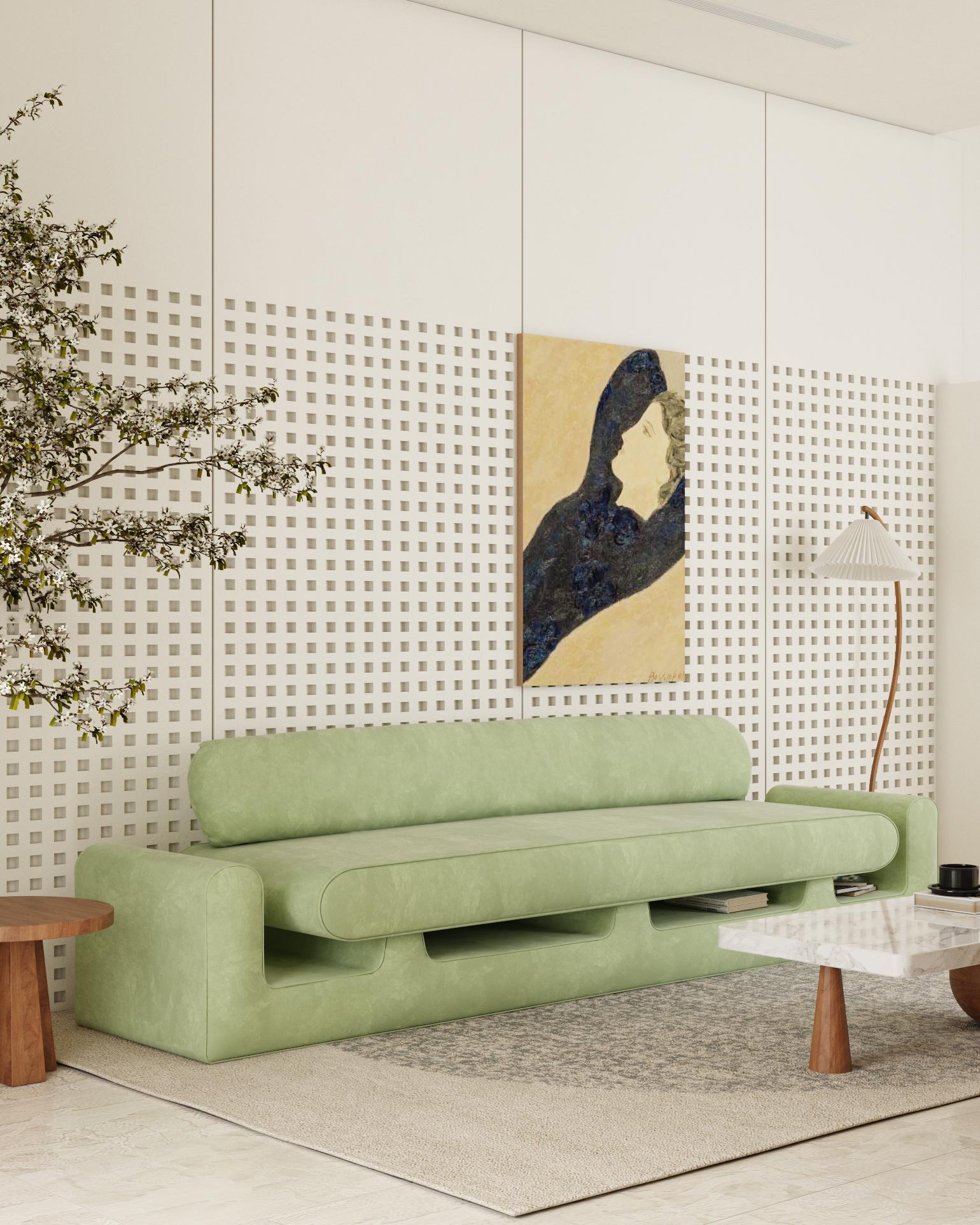 Saudi Arabian Hug Green Sofa by Rejo Studio For Sale