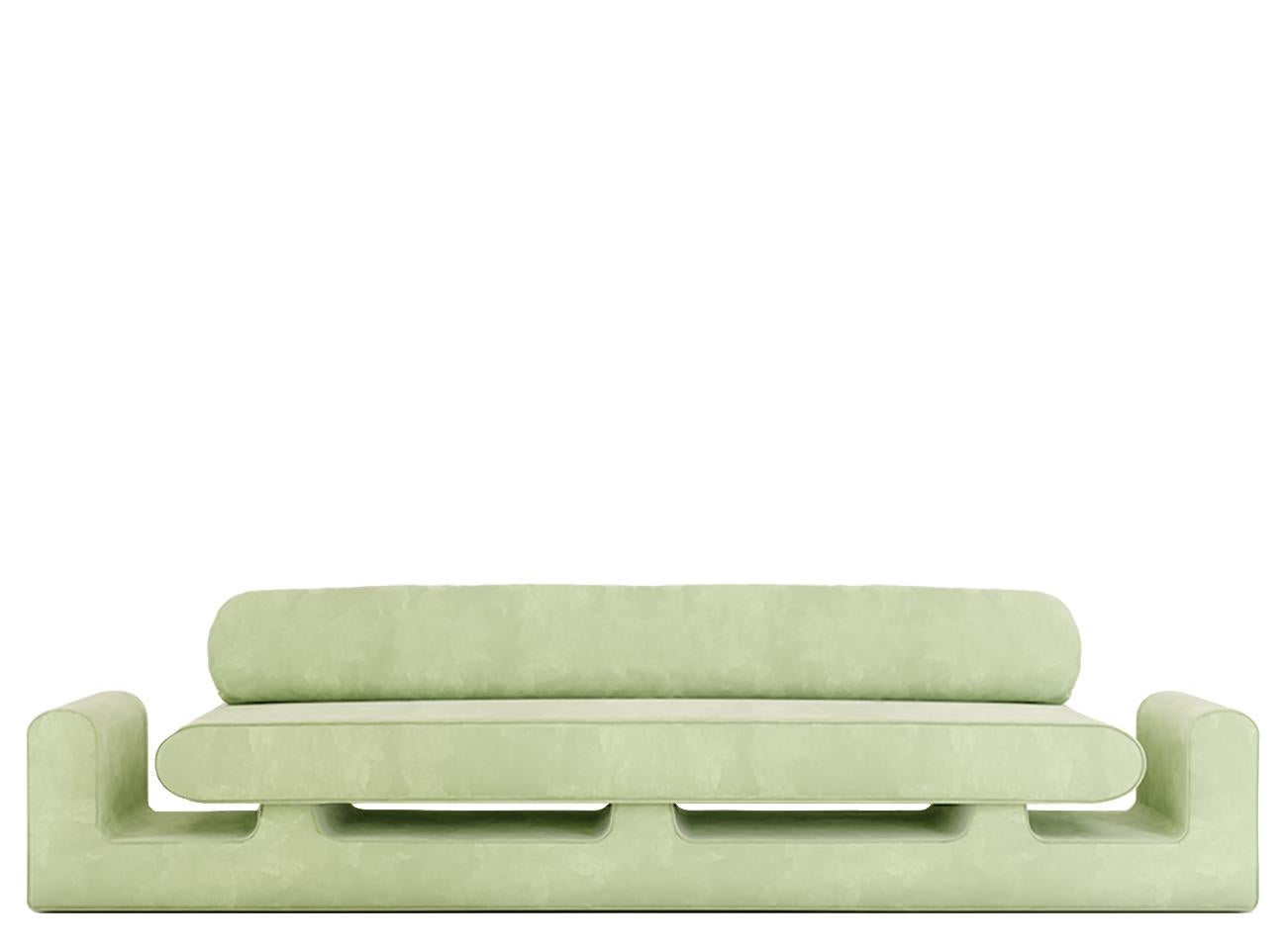 Velvet Hug Green Sofa by Rejo Studio