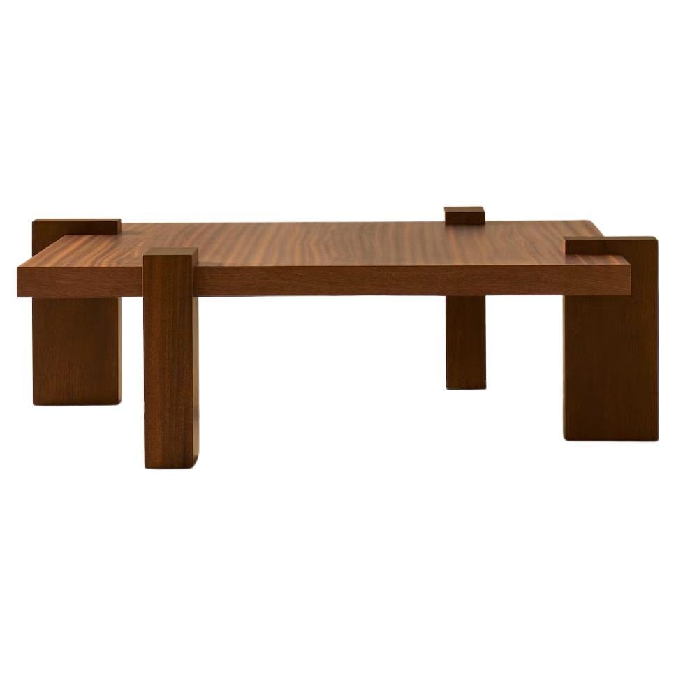 Hug Large Coffee Table in Mahogany For Sale