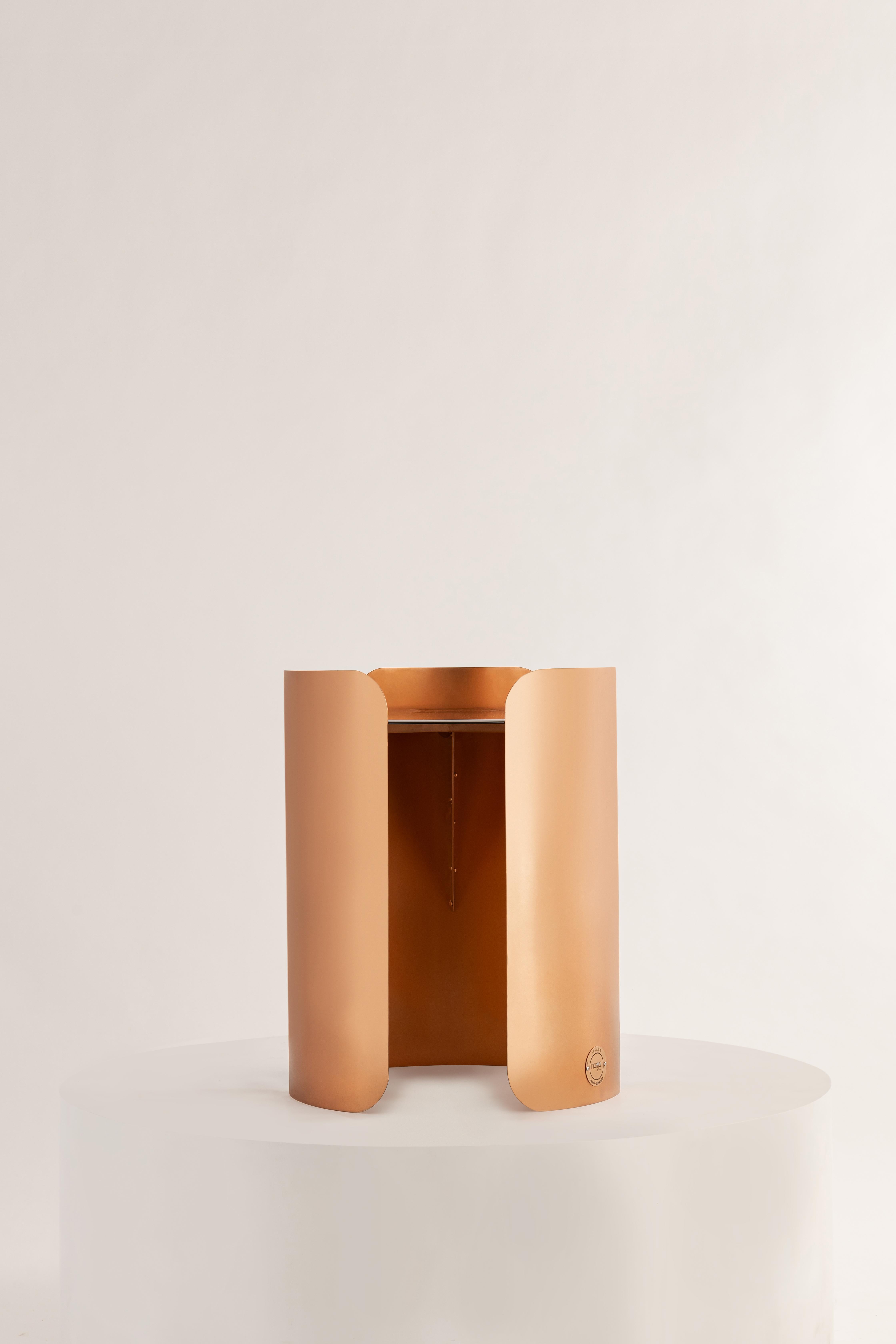 Etched Hug Side Table  by  Valerio Sommella For Sale
