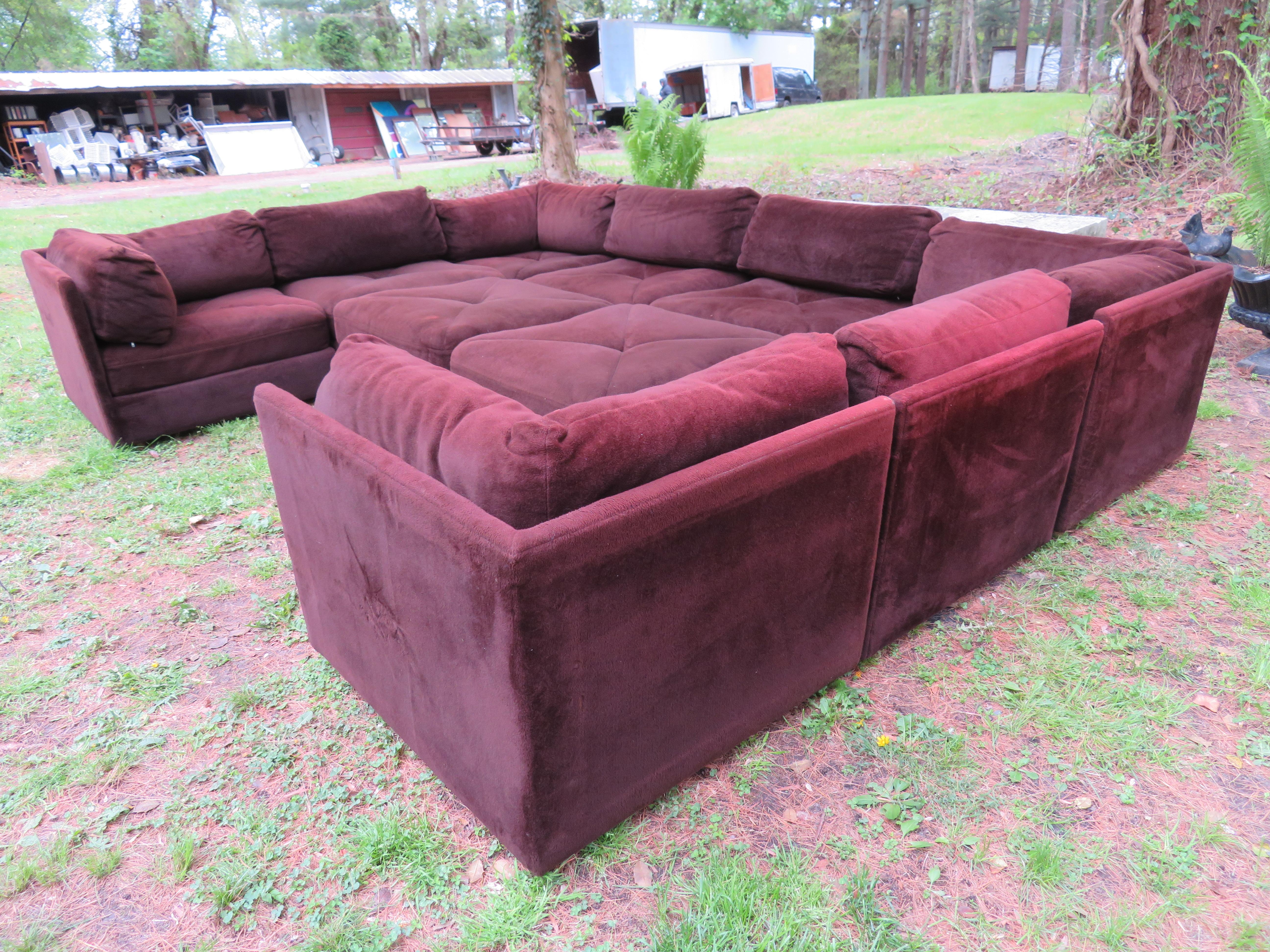 Late 20th Century Huge 10-Piece Milo Baughman Style Sectional Sofa by Selig, Mid-Century Modern