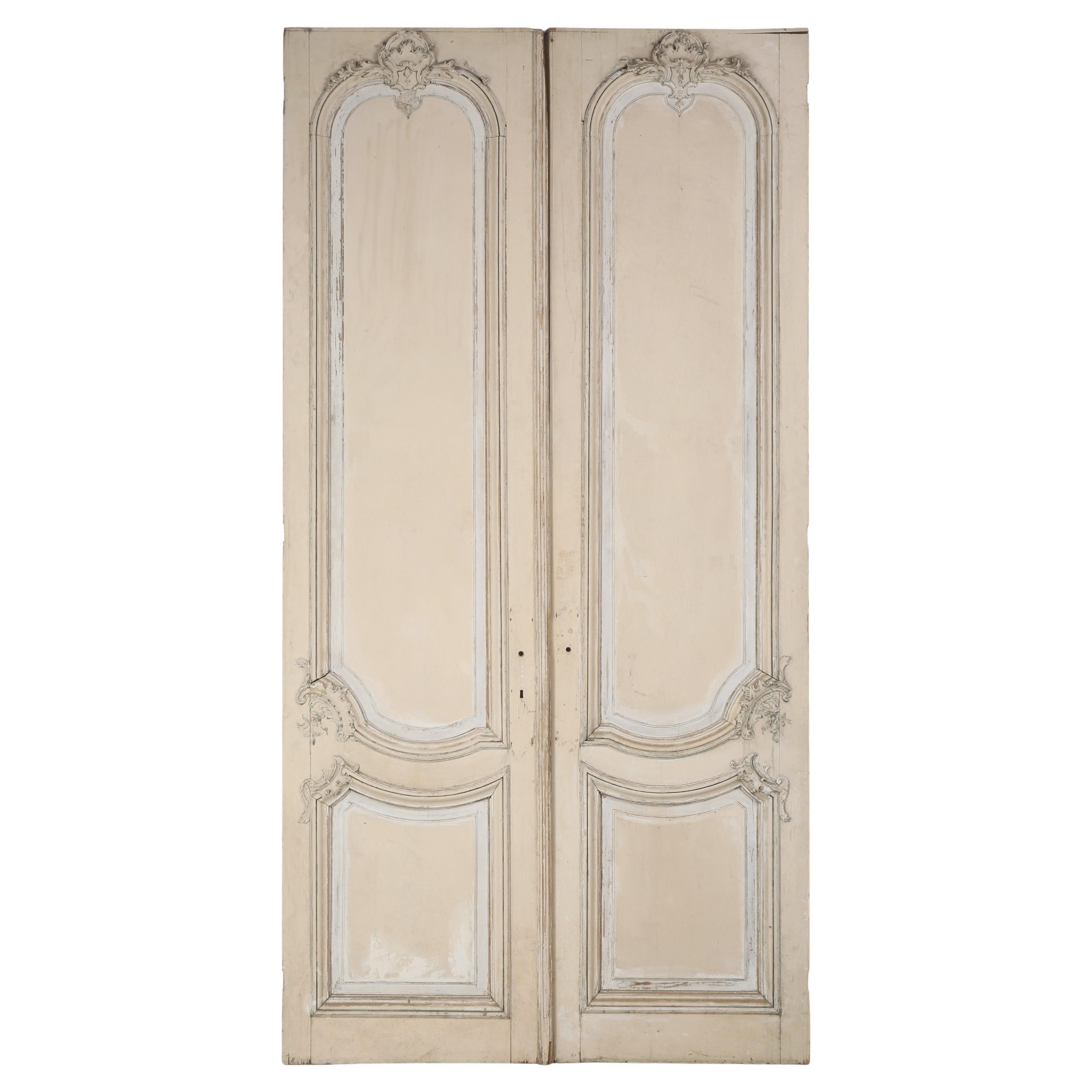 Huge 10' Tall Pair of Antique Country Französisch Türen aus der Provence circa 1800's