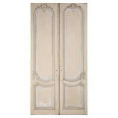 Huge 10’ Tall Pair of Antique Country French Doors from Provence circa 1800's