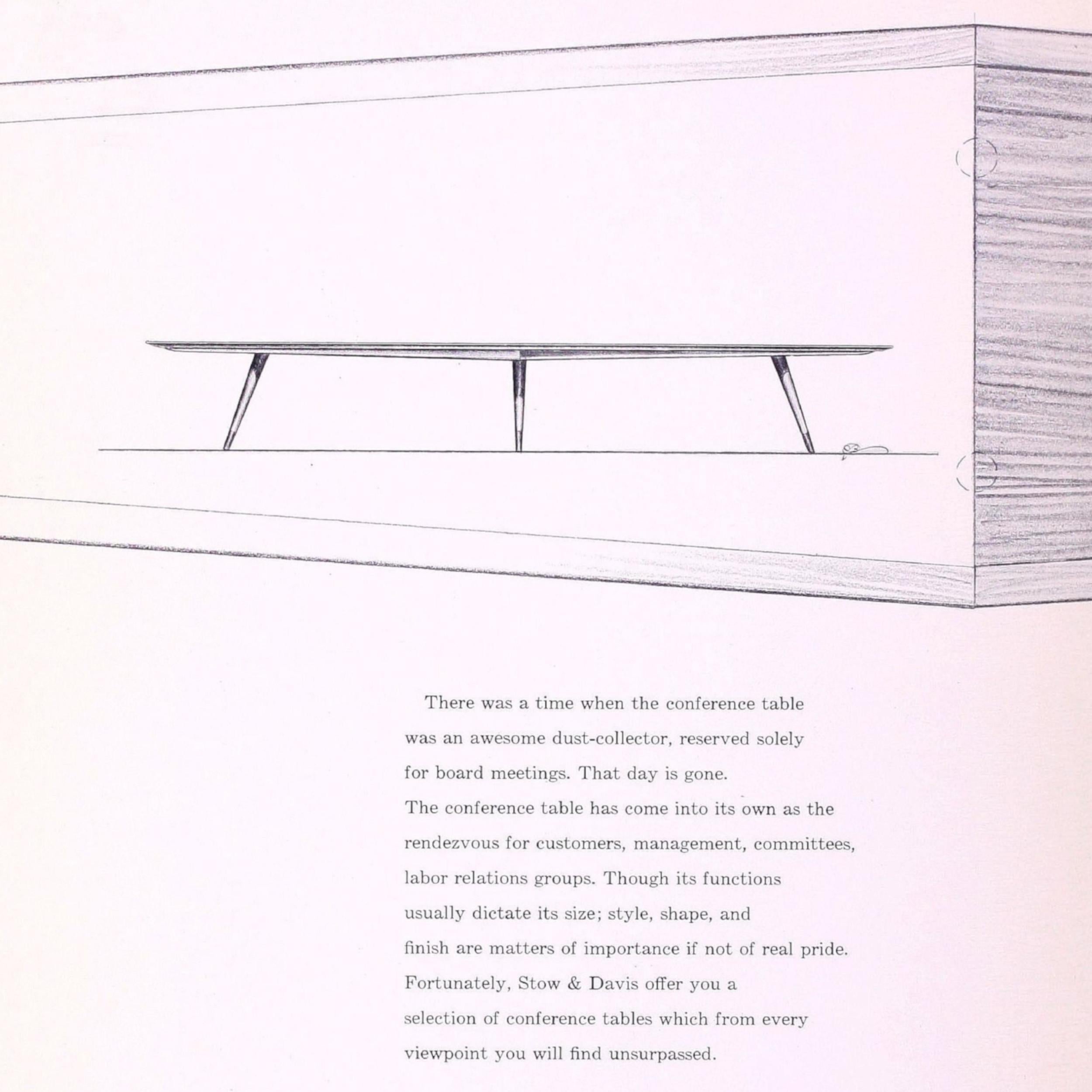 Huge Walnut Mid-Century Modern Conference Dining Table by Giacomo Buzzitta 4