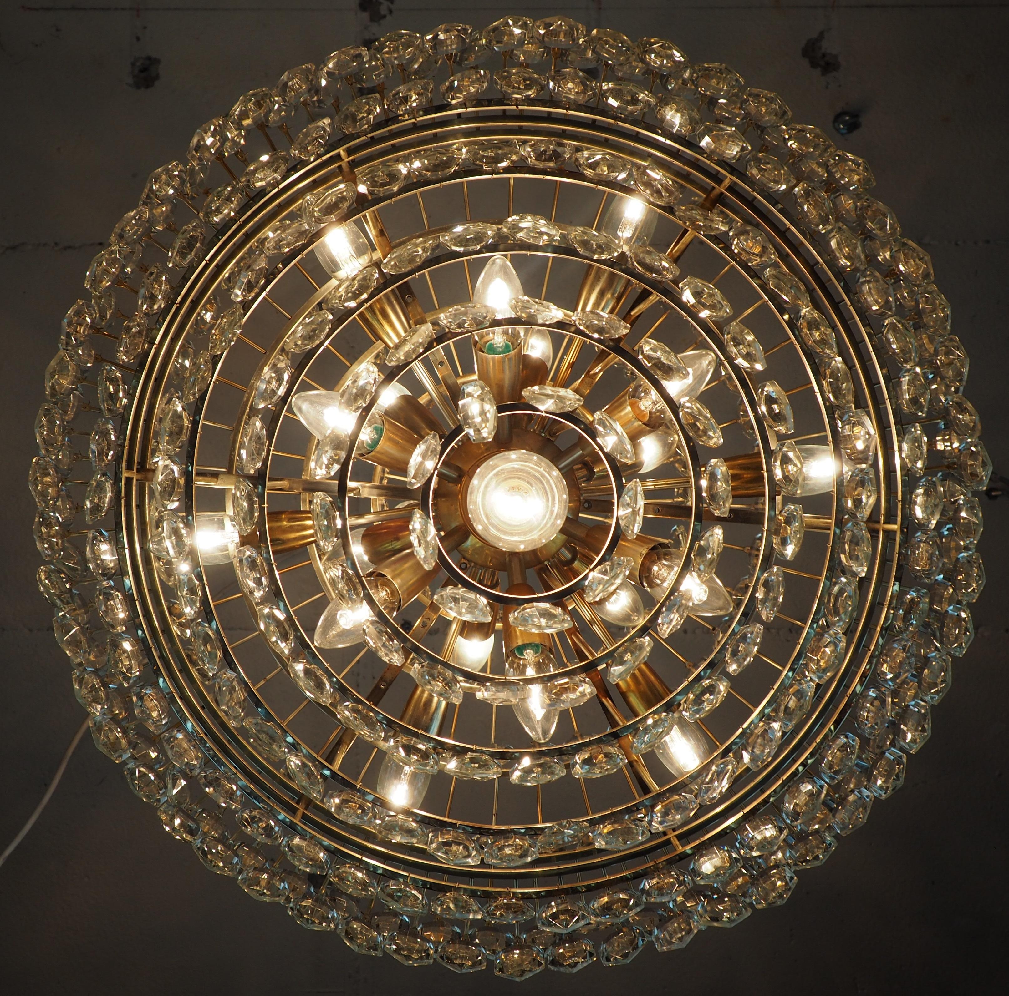 Huge 11 - Tiered, 22 Light Chandelier by Bakalowits & Sons, Vienna, circa 1960s For Sale 5