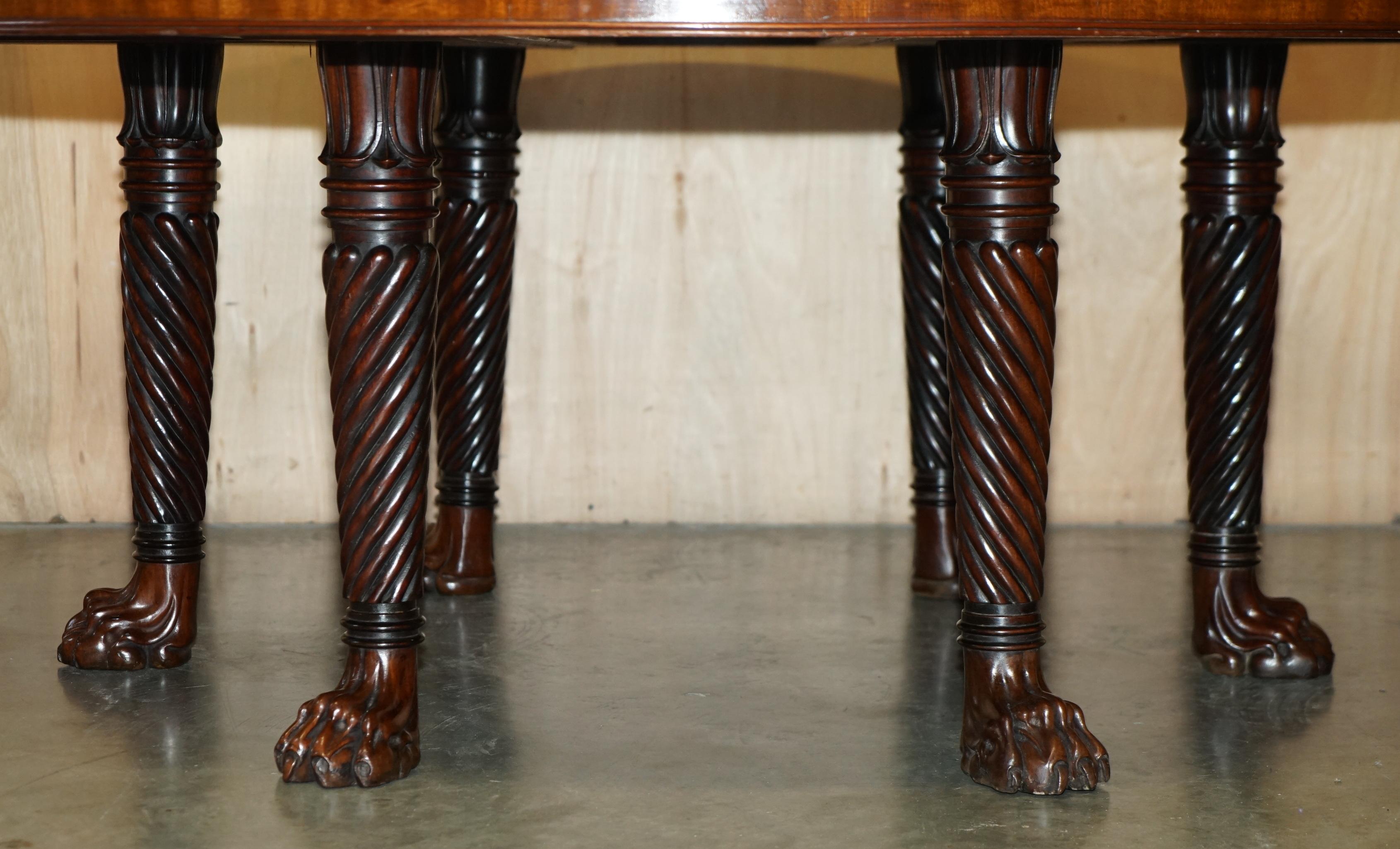 Regency ENORME TAVOLO DA PENSIONE ANTICO REGENCY 1810 PER 12 PERSONE NEL MODO DI Thomas Hope in vendita