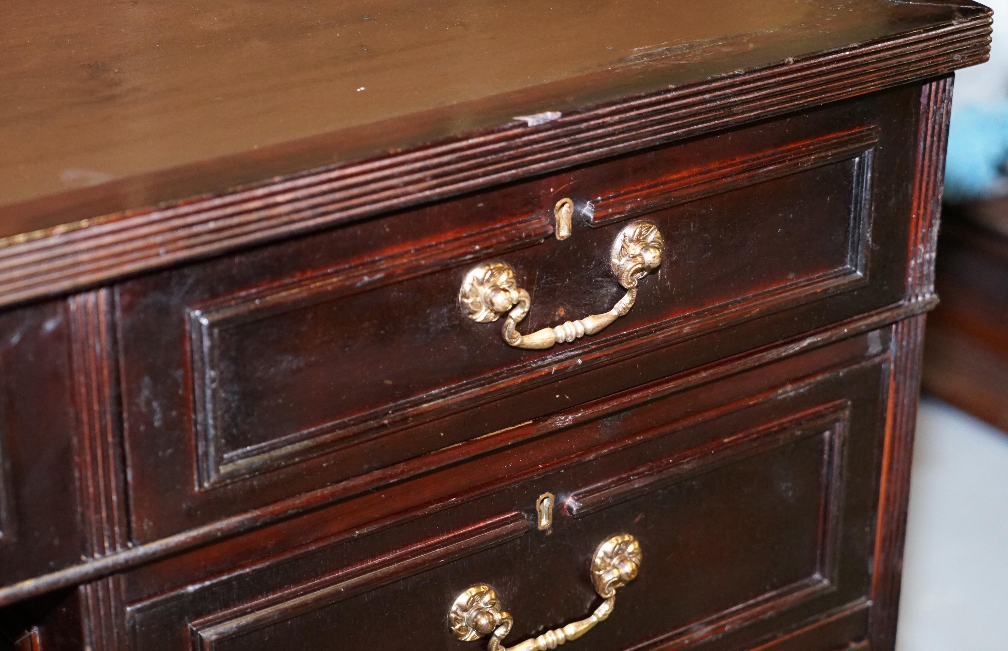 Huge 14 Drawers and 2 Bookshelves Twin Pedestal Double Sided Partner Desk 3