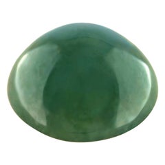 Riesiger, von IGI zertifizierter grüner Jadeit-Jade-Cabochon der Güteklasse „A“ in ovaler Form, 15,39 Karat – ein seltener Edelstein
