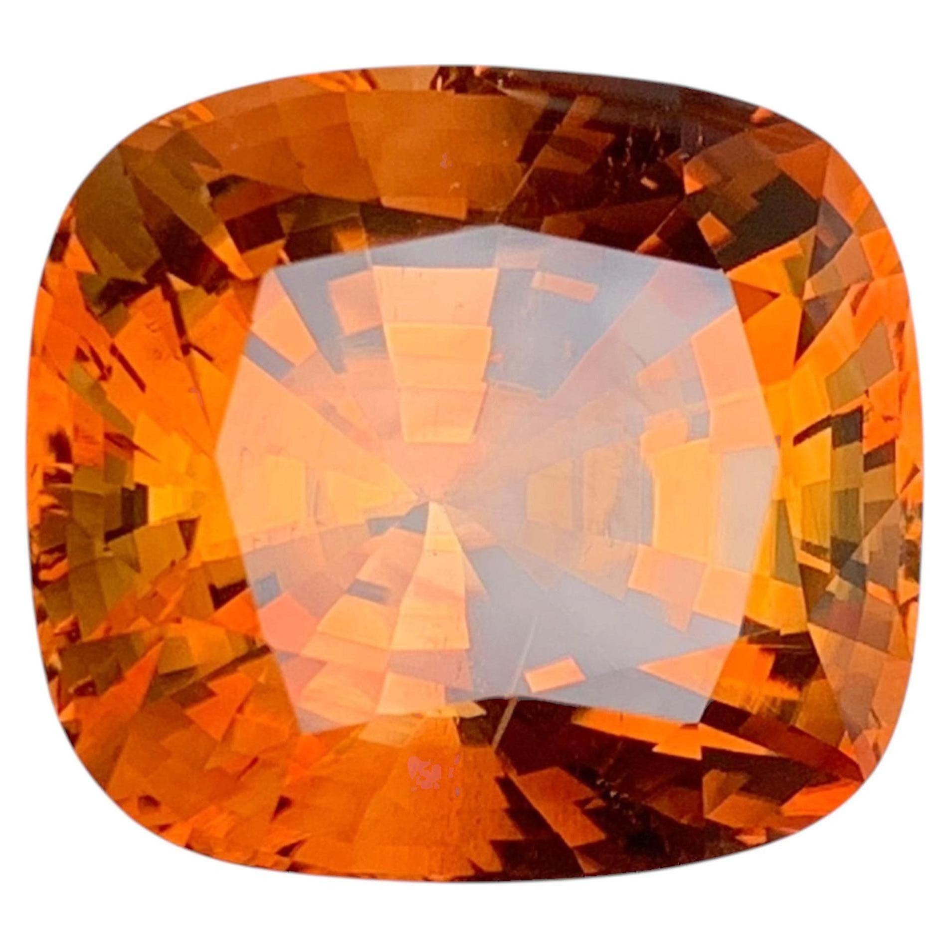 Riesige 156,65 Karat Deep Golden Orange Natural Topaz Cushion Cut Lose Edelstein