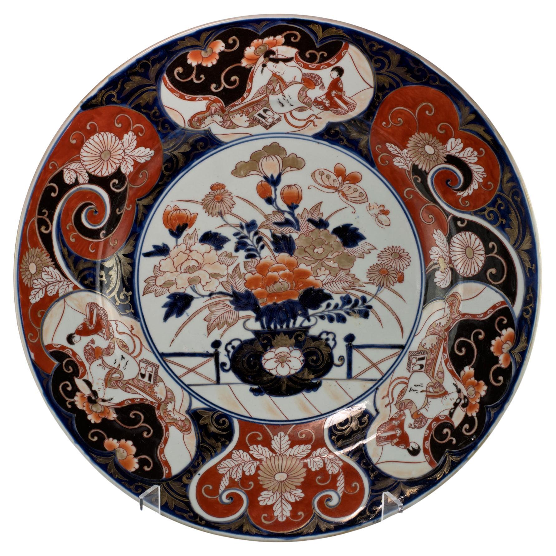 Huge 17th century Japanese Arita Imari Charger