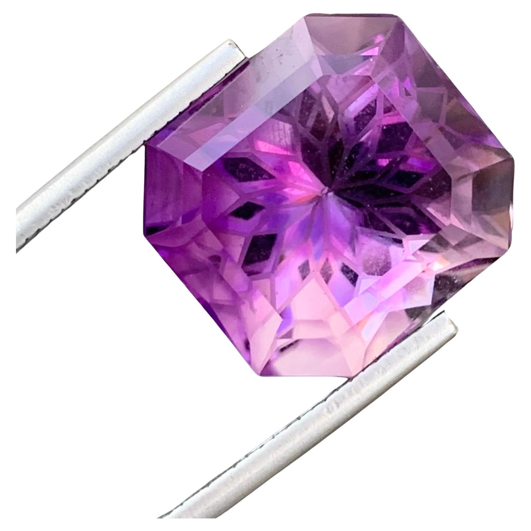 Huge 18.60 Carat Natural Loose Amethyst Flower Cut Gem For Necklace  For Sale