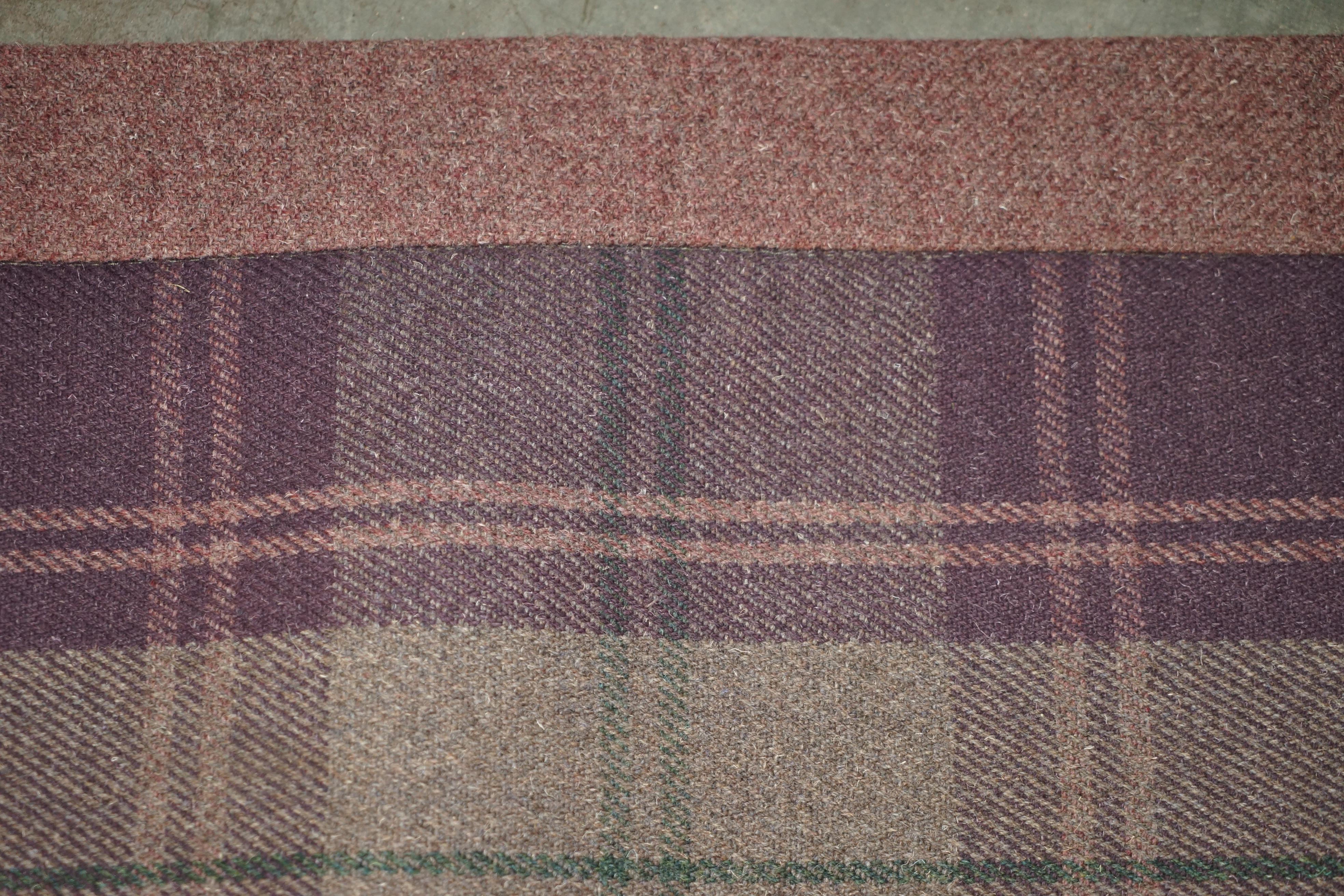 Wool HUGE 18.8 METER LONG RUNNER HALLWAY RUG CARPET FROM ANTA SCOTTiSH TARTAN CHECK For Sale