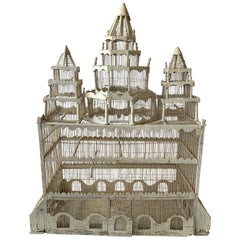 Huge 1890s Wood Birdcage