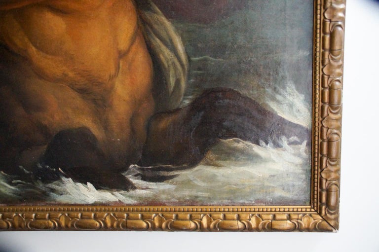 Large 18th Century French School Painting, The Abduction of Deianeira For Sale 9
