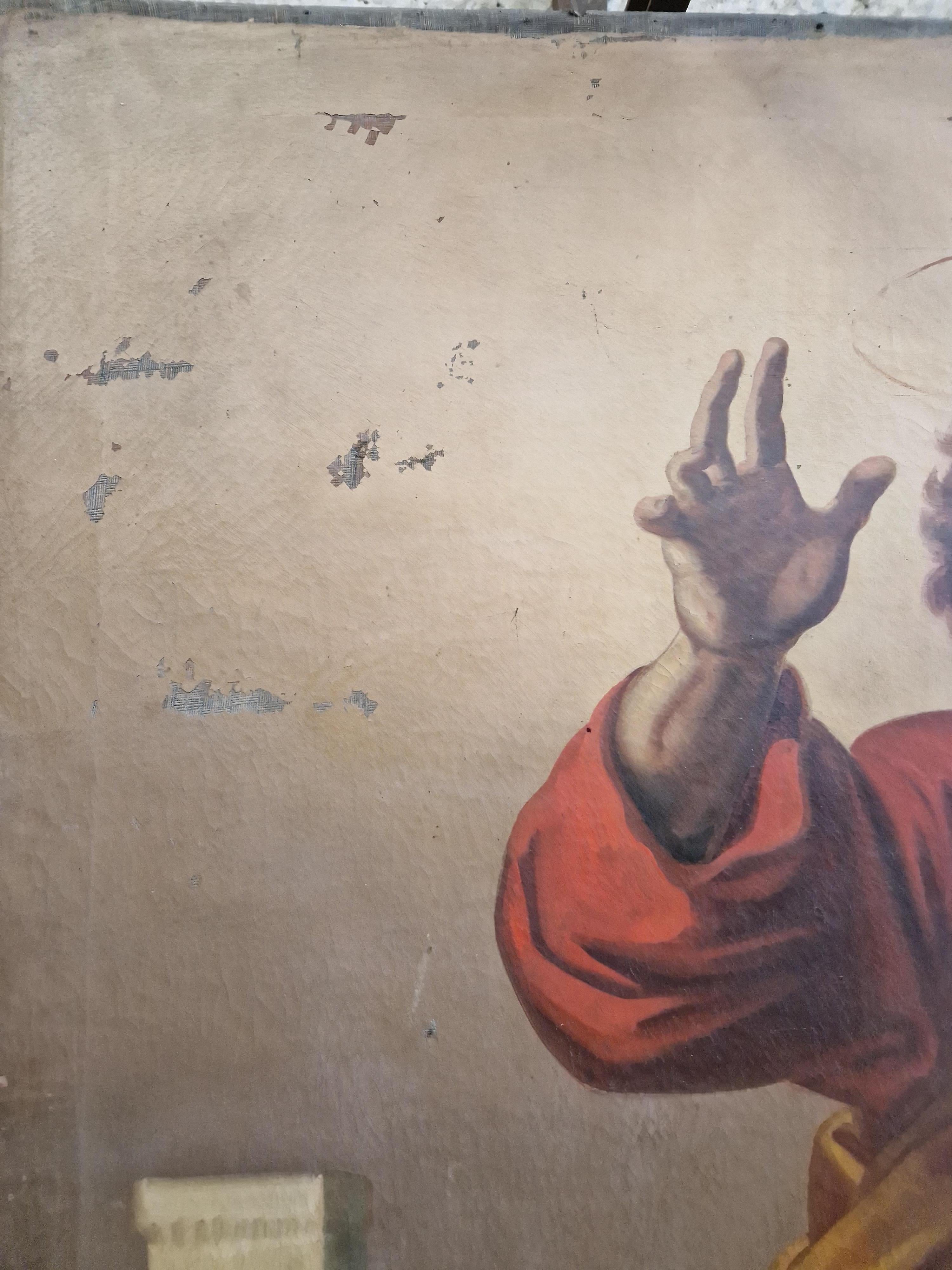 Huge 18th Century Oil Painting Saint Matthias the Apostle For Sale 5