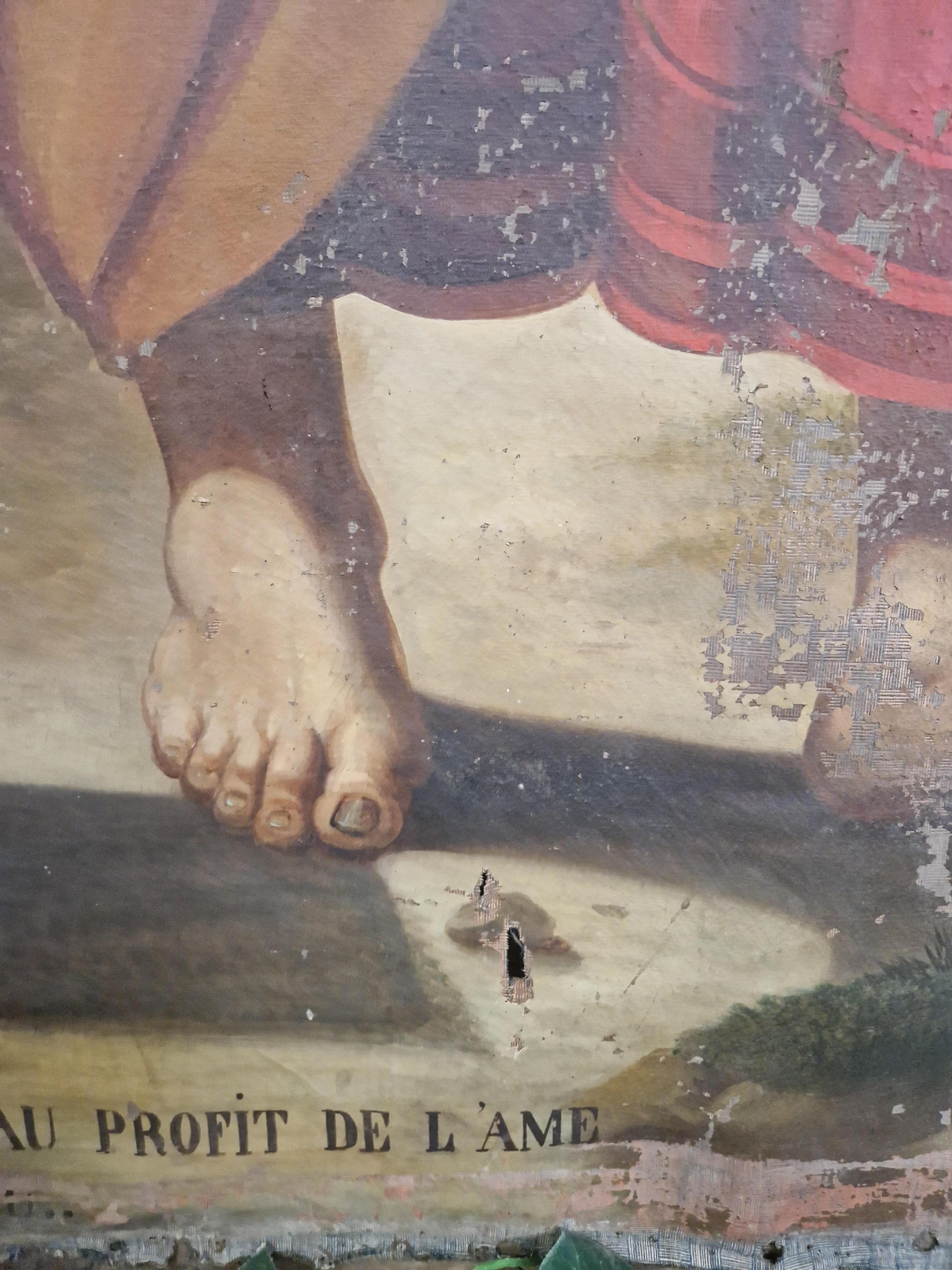 Huge 18th Century Oil Painting Saint Matthias the Apostle For Sale 7