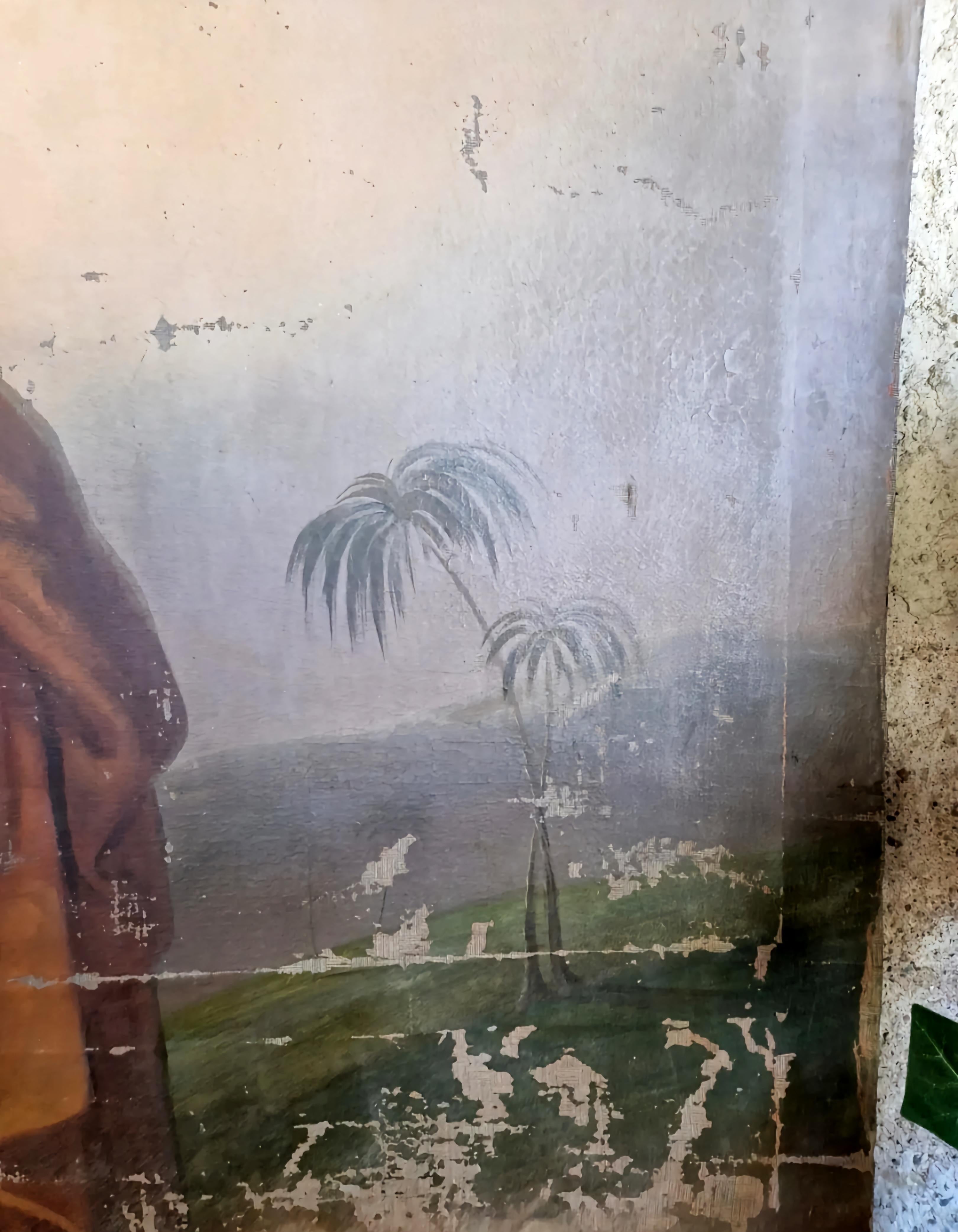 Canvas Huge 18th Century Oil Painting Saint Matthias the Apostle For Sale