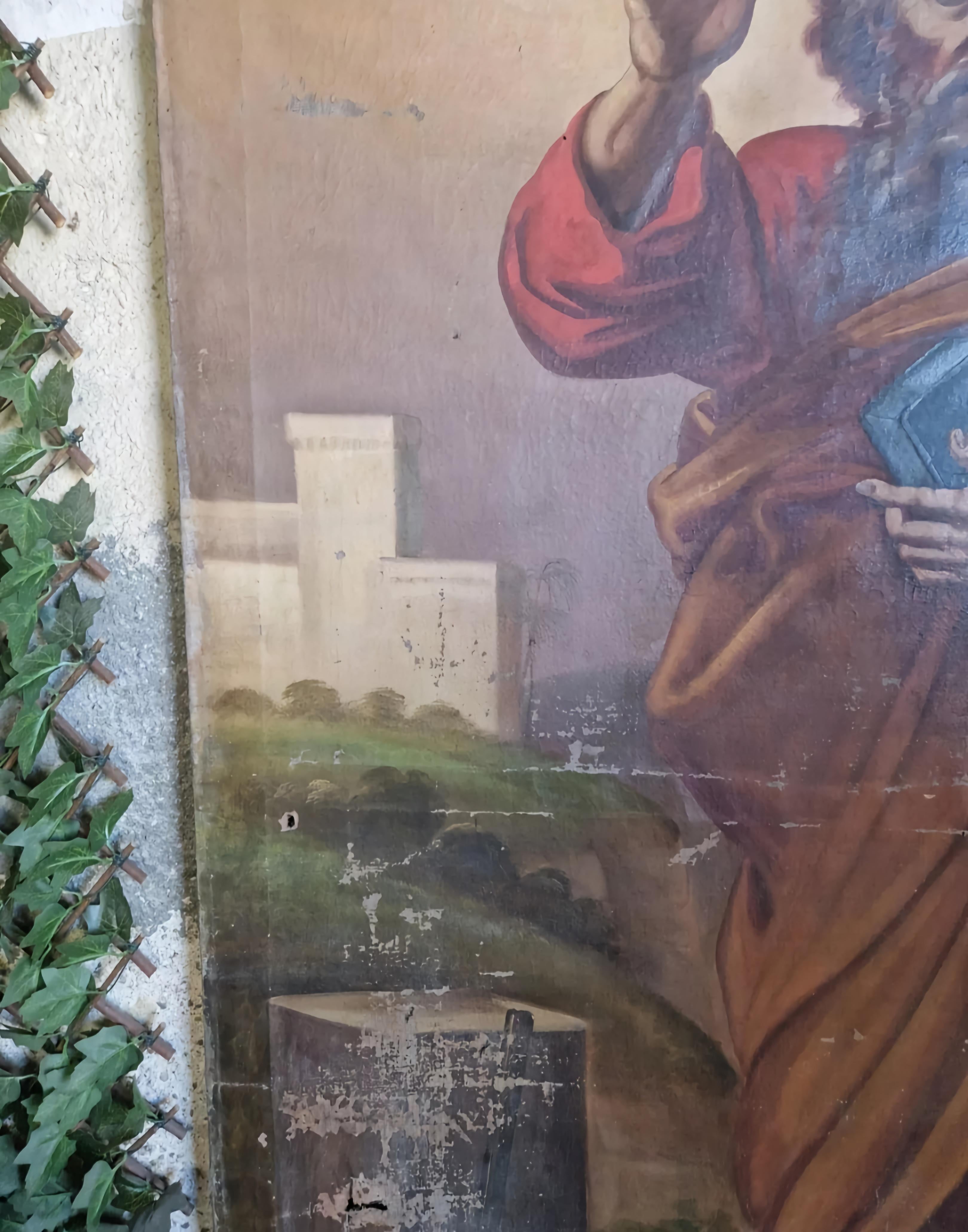 Huge 18th Century Oil Painting Saint Matthias the Apostle For Sale 2