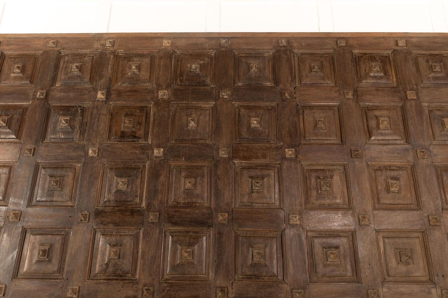 Fino al XVIII secolo Enorme pannello di Wood spagnolo del XVIII secolo