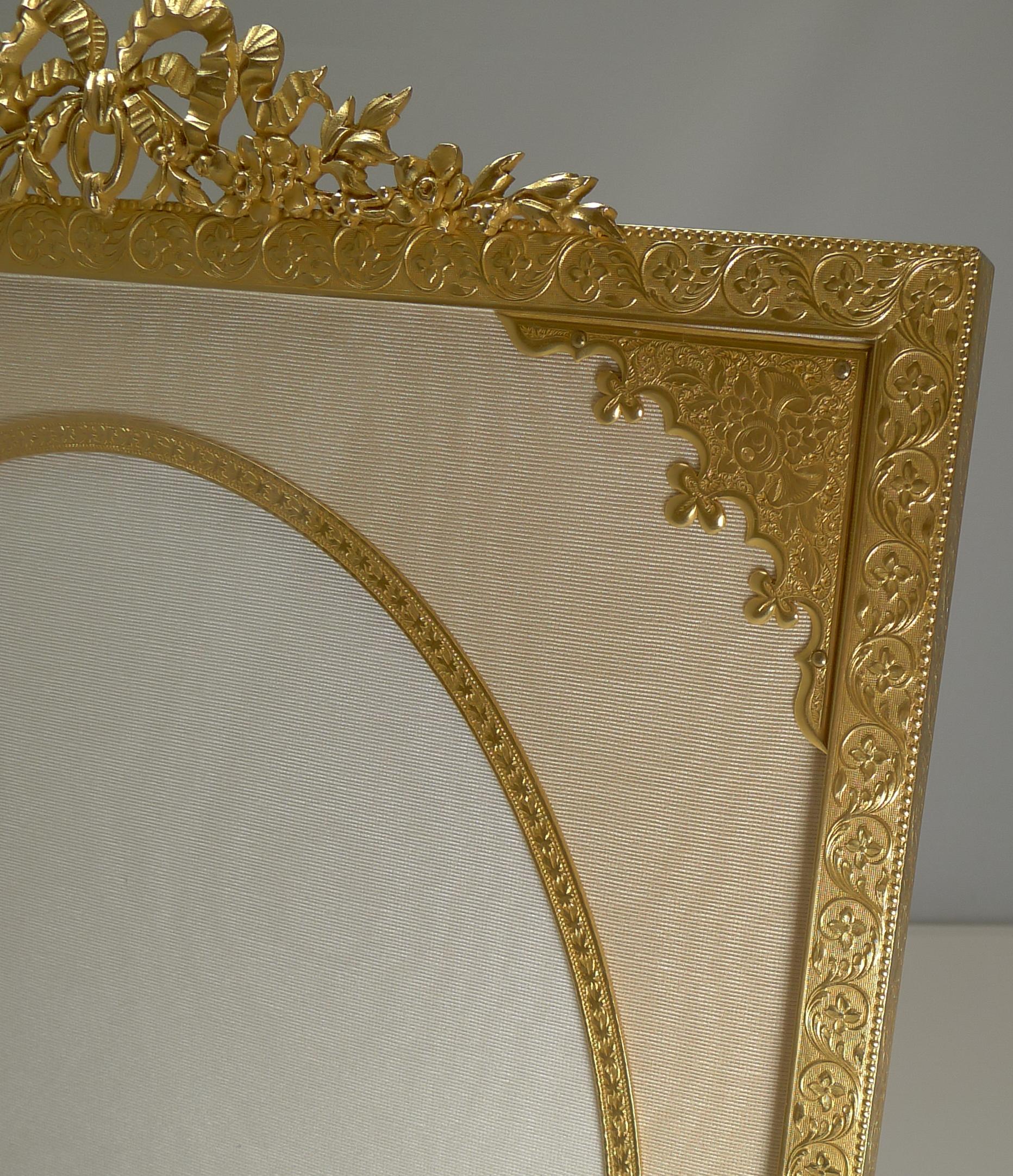 Huge French Gilded Bronze Photograph Frame, circa 1890 In Good Condition In Bath, GB