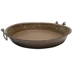 Huge 1940s Round Metal Paella Pan