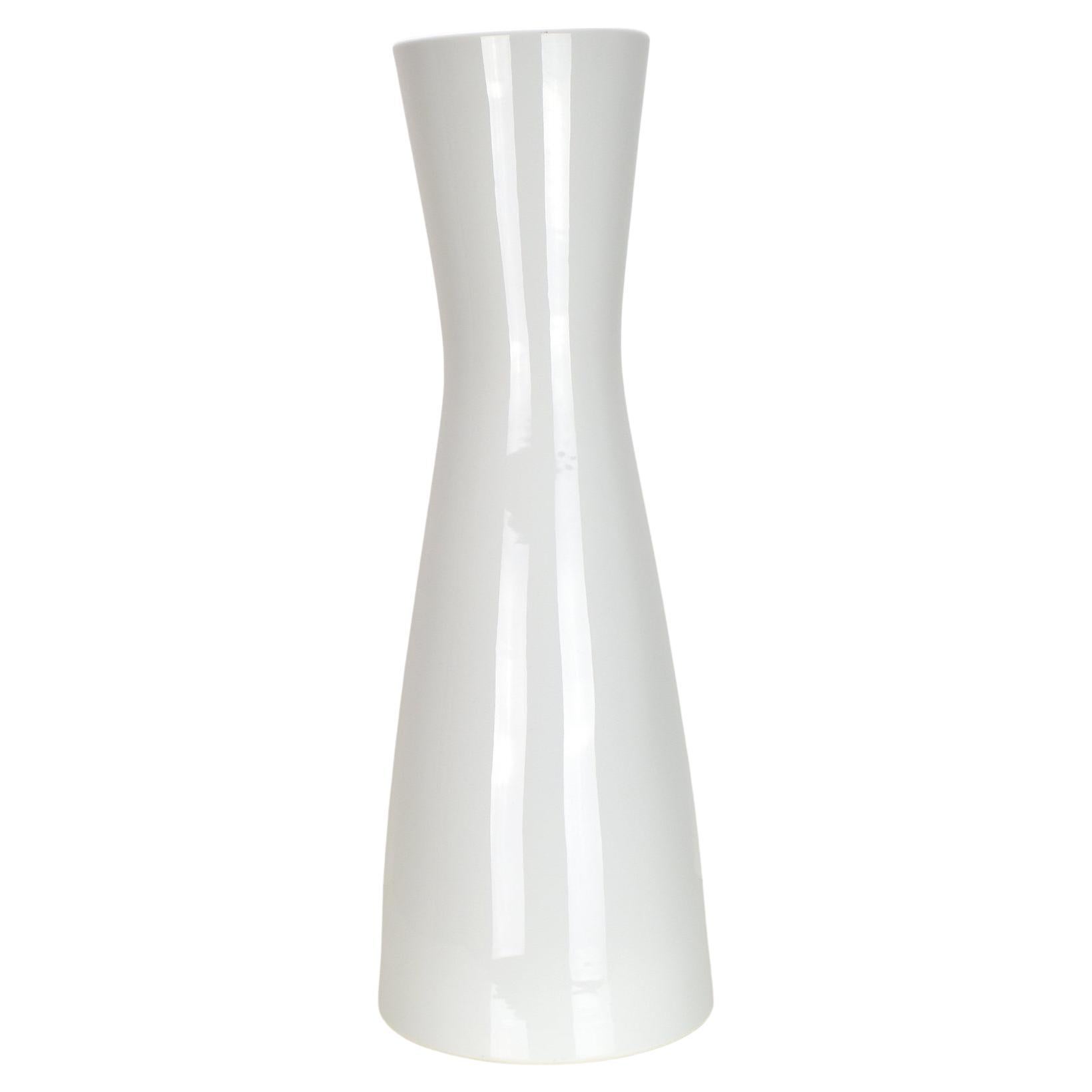 Huge 1950s Rosenthal White Porcelain Diabolo Floor Vase or Umbrella Stand