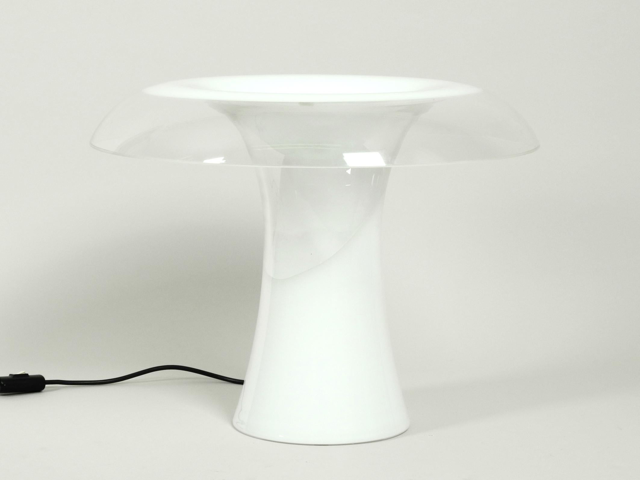 Huge 1960s Italian Two-Piece Murano Glass Mushroom Table Lamp by Vistosi For Sale 10