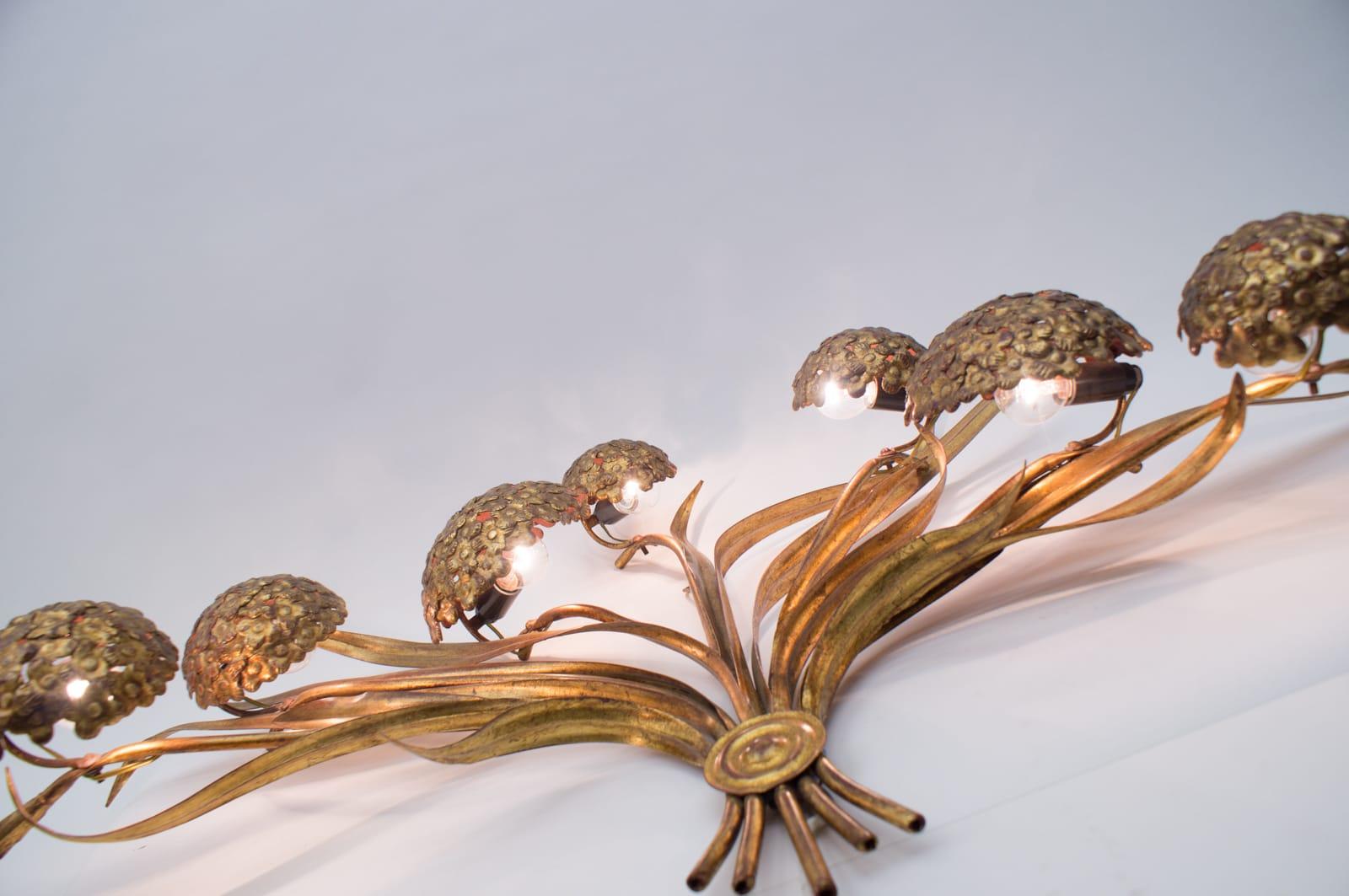 Huge 1960s Vintage Hydrangea Palladio Wall Sculpture Lamp, Made in Italy In Good Condition In Nürnberg, Bayern