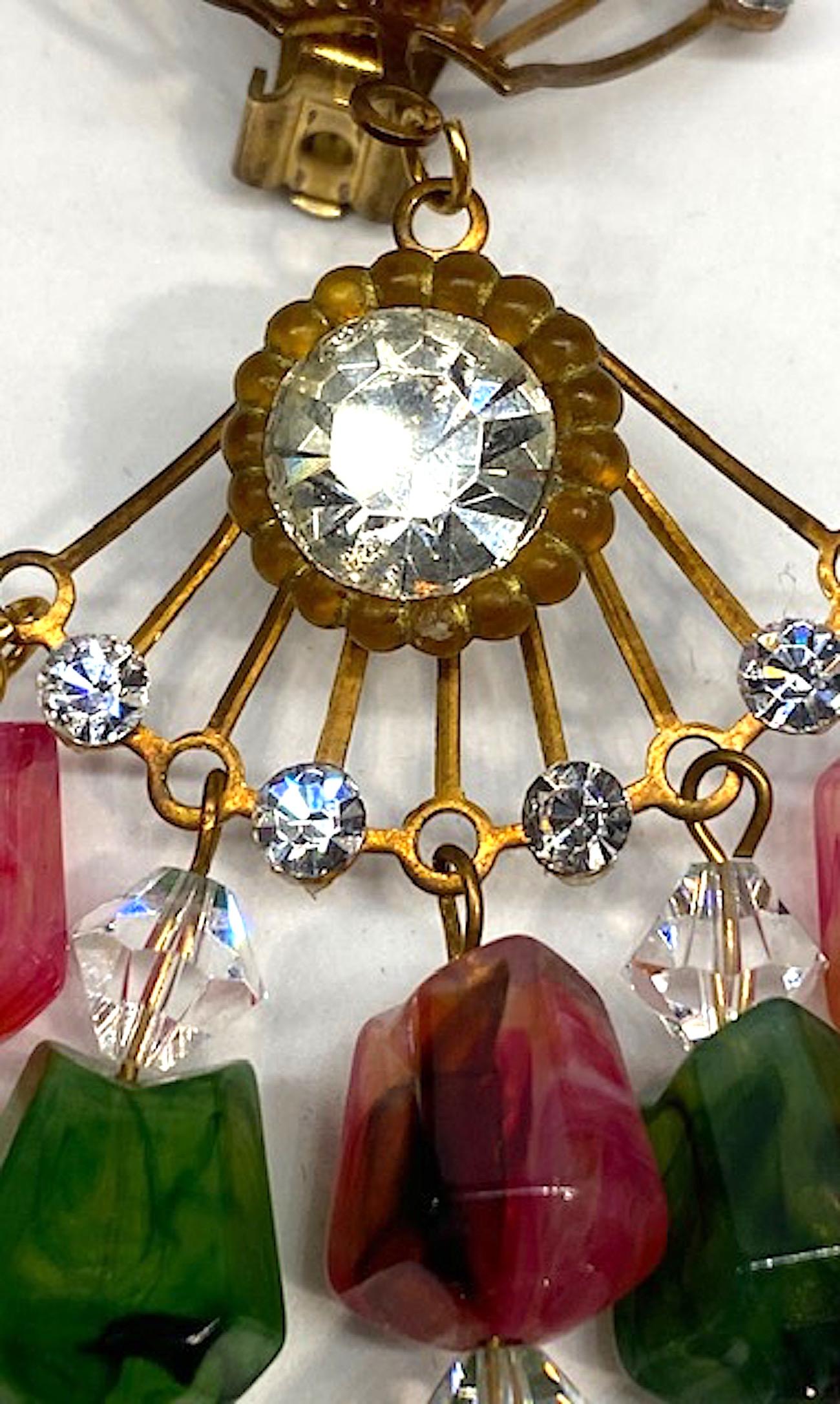 Huge 1970s Chandelier Earrings 6