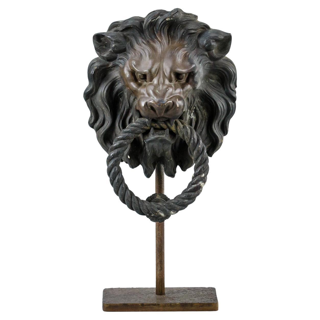 Door Knocker Large Gothic Lion Real Bronze 