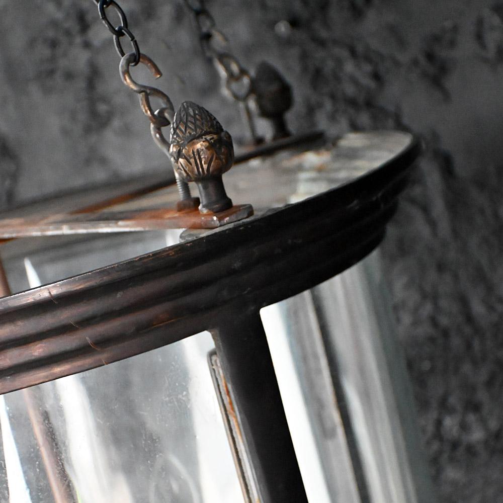 Hand-Crafted Huge 19th Century English bronze hallway lantern  