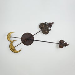 Huge 19th Century Extraordinary Pair of Moon Face Clock Hands