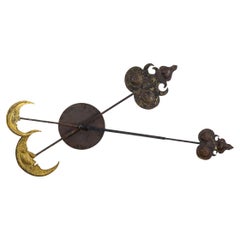 Huge 19th Century Extraordinary Pair of Moon Face Clock Hands
