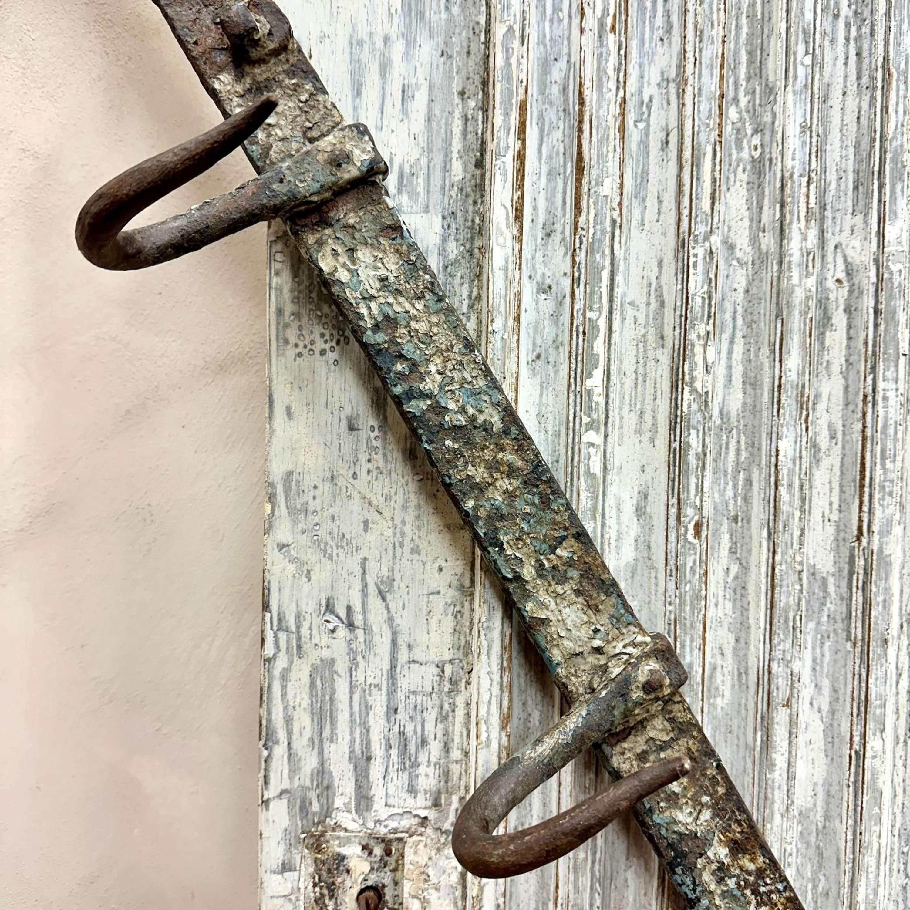 Huge handgeschmiedete französische Butcher's Hooks Küche aus dem 19. Jahrhundert (Eisen)