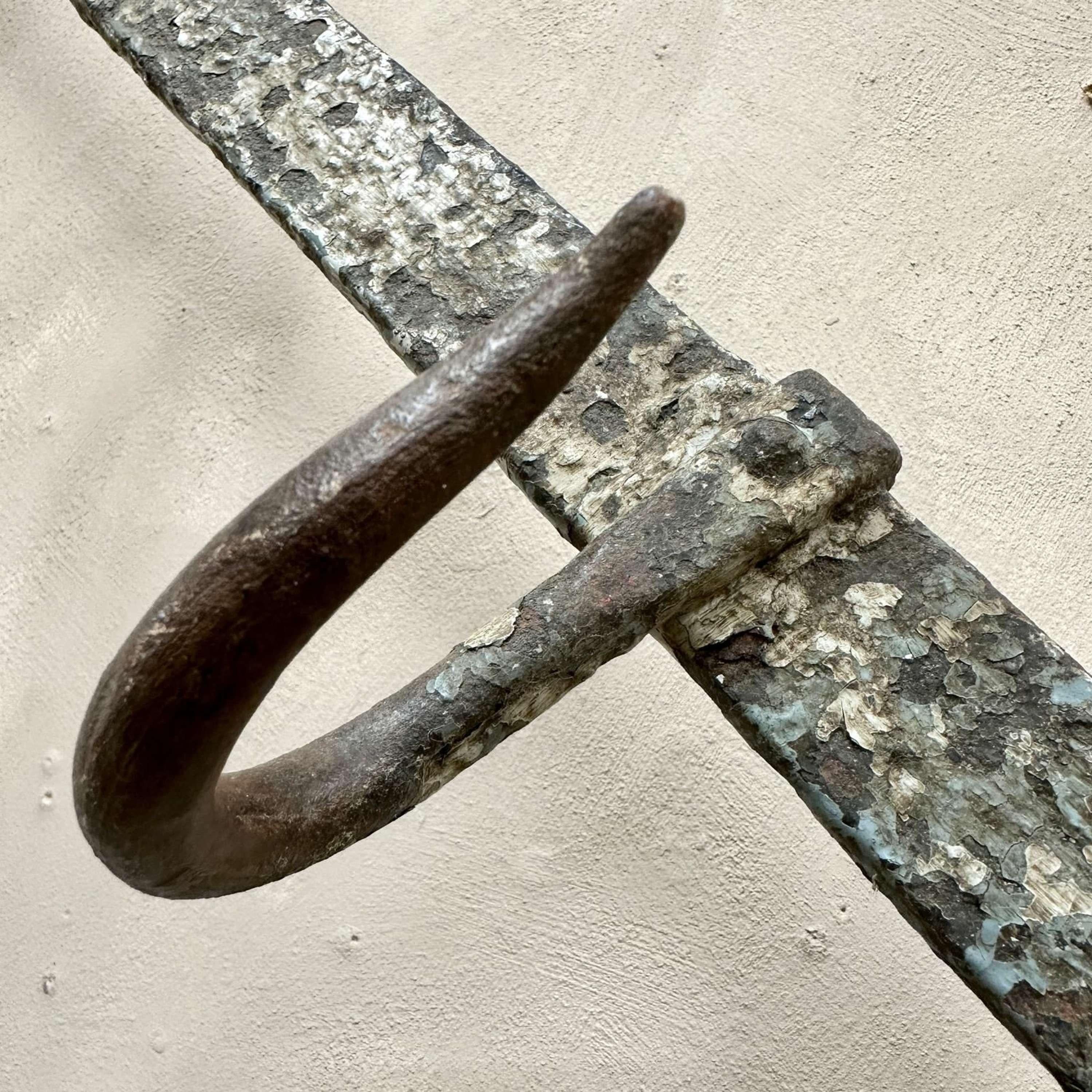 Huge handgeschmiedete französische Butcher's Hooks Küche aus dem 19. Jahrhundert 1