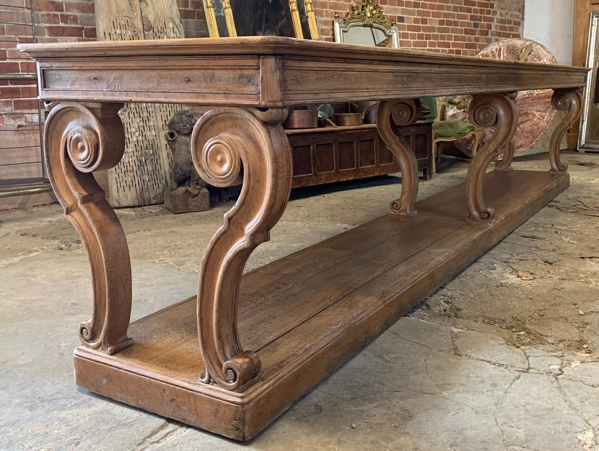Huge 19th Century Oak Drapers Table 3