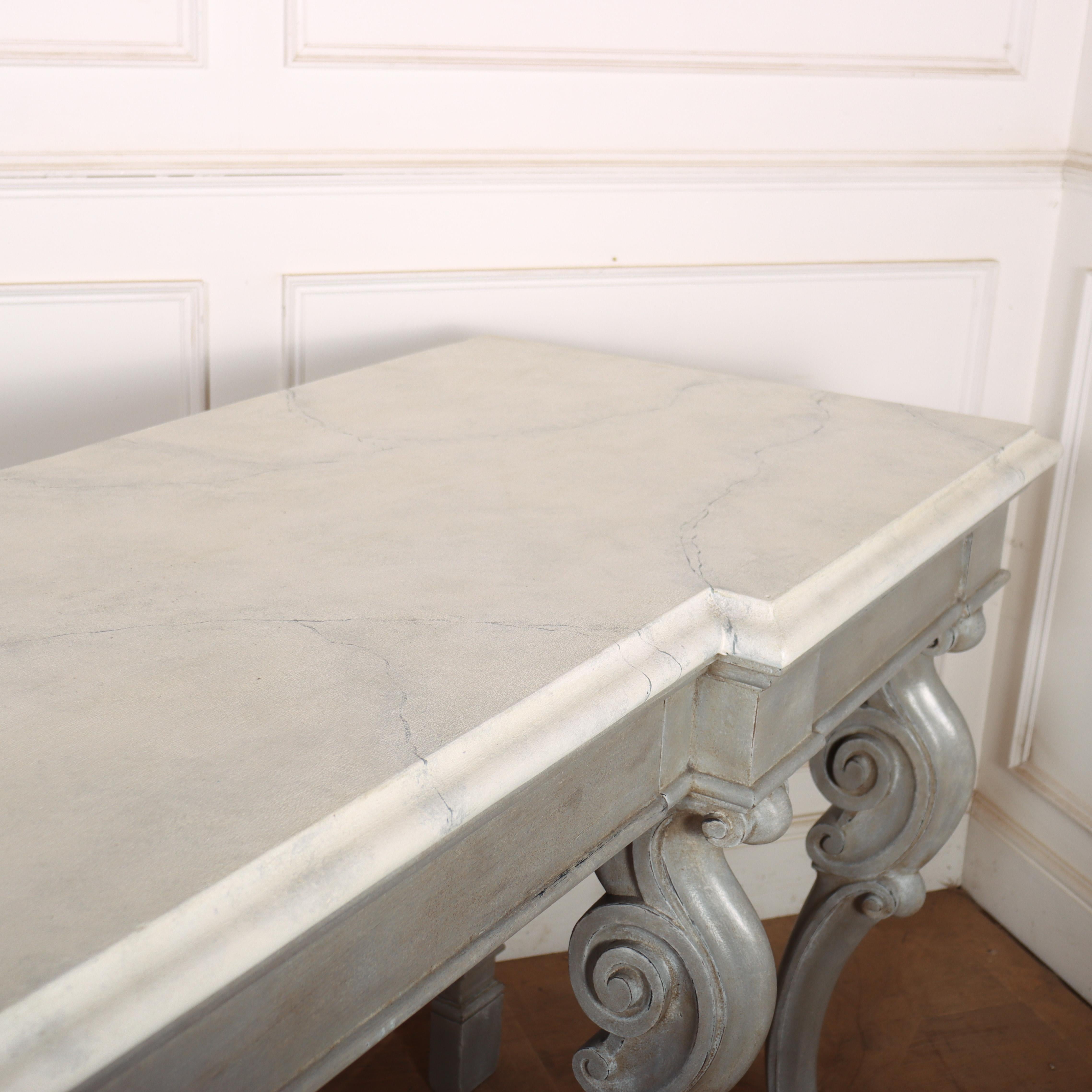 Huge 19th Century Painted Console Table 8