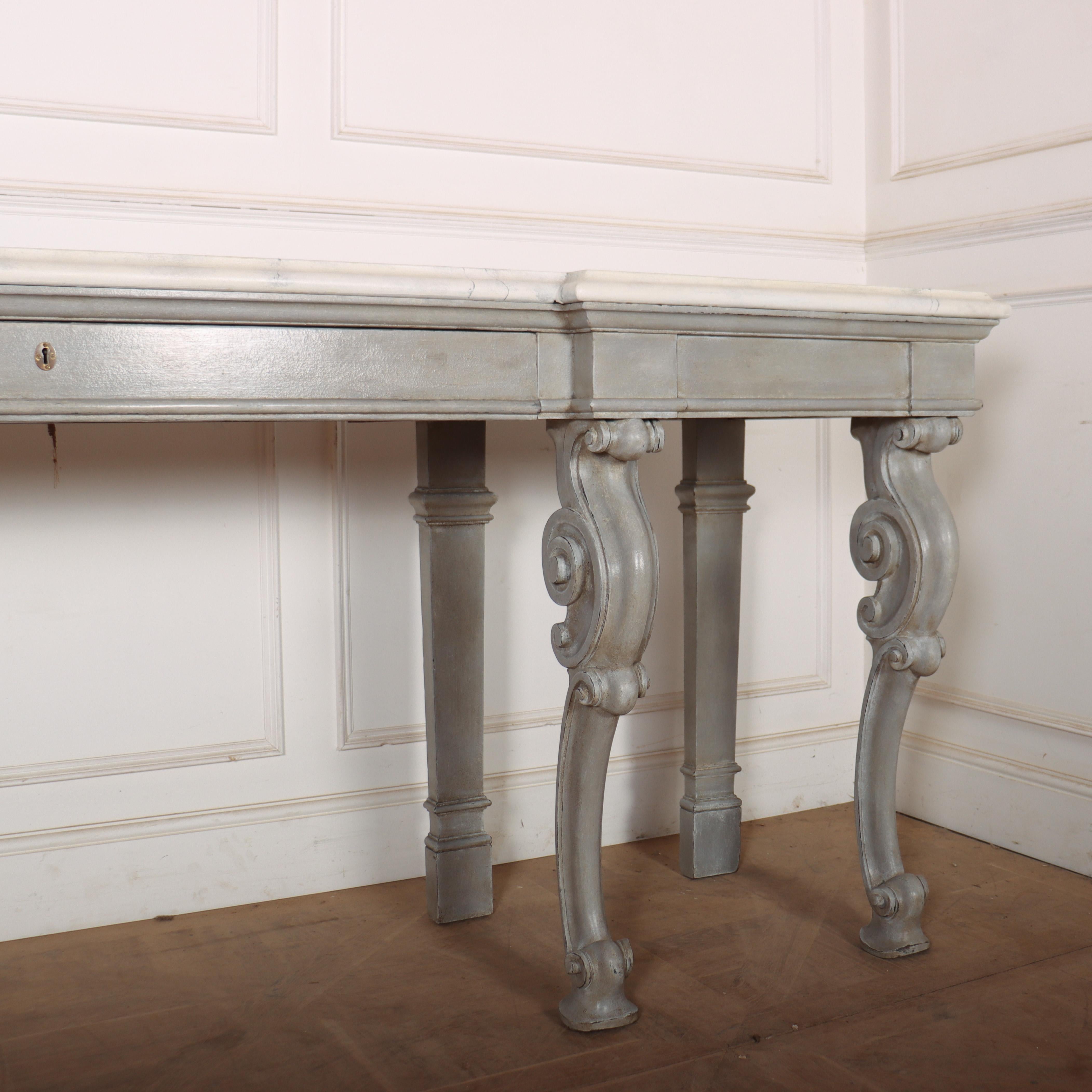 English Huge 19th Century Painted Console Table
