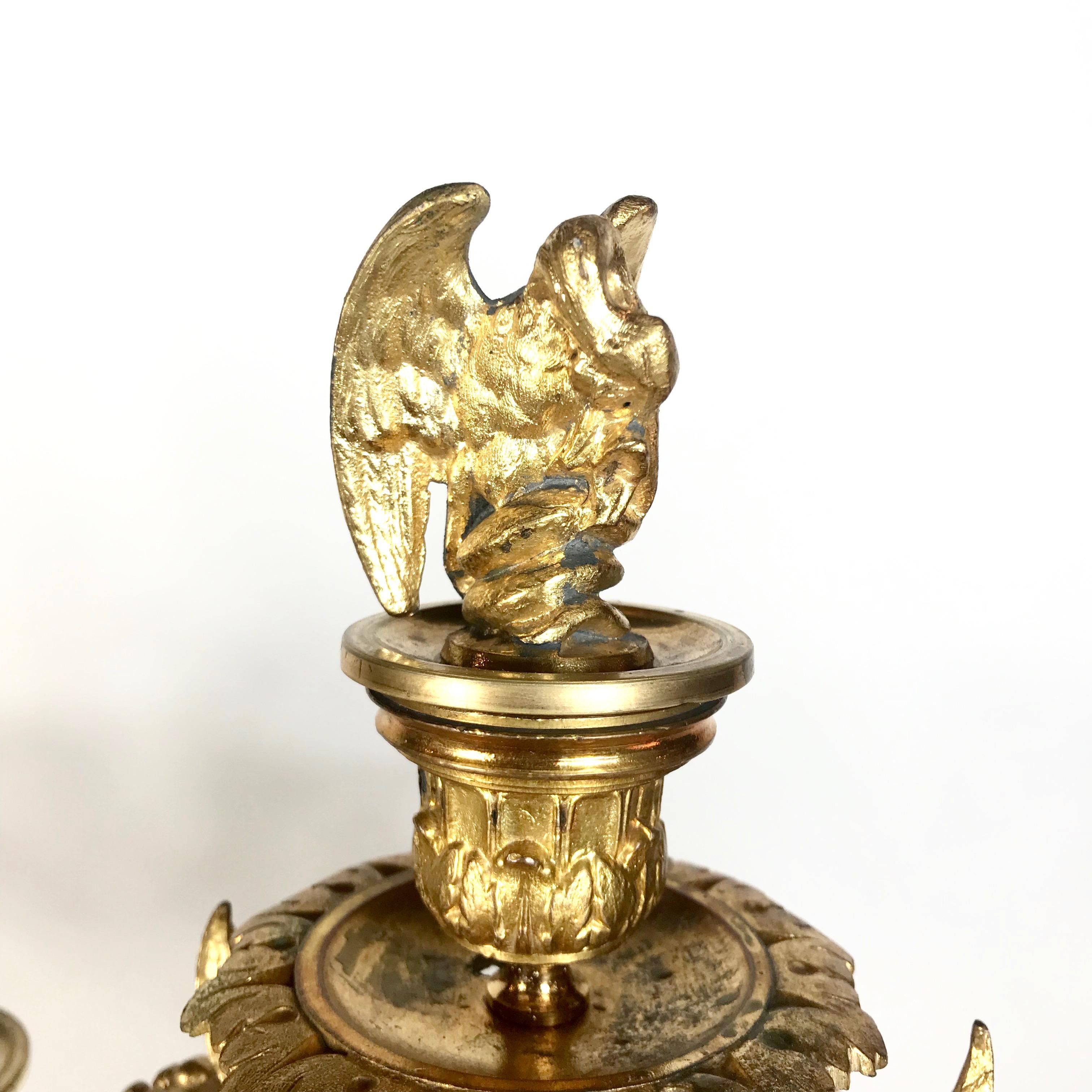 Pair Huge 19th Century Philippe Mourey Ormolu Putti Candelabras, 1870s, France For Sale 10