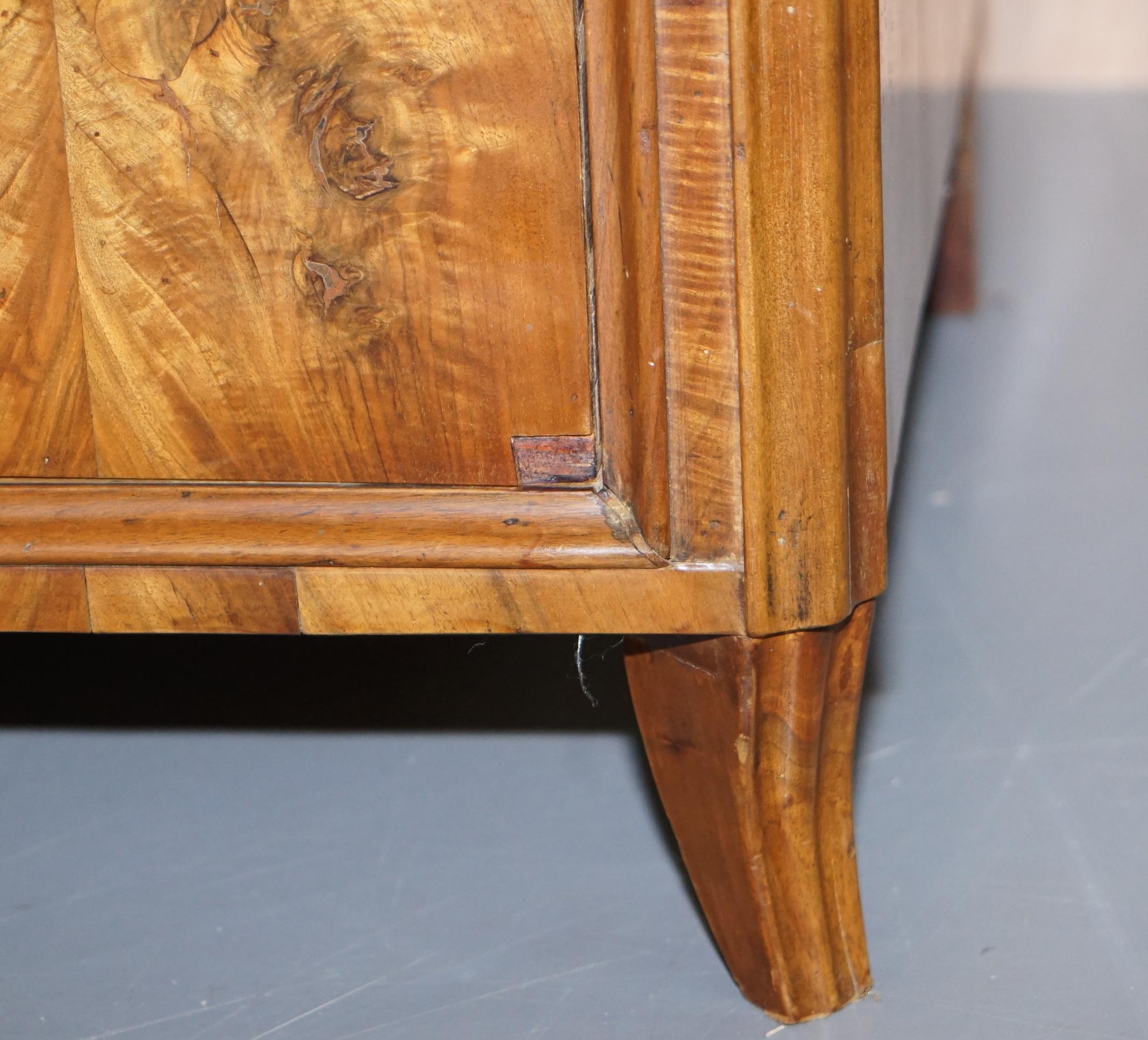 Huge 19th Century Walnut Biedermeier Chest of Drawers Drop Front Desk Secretaire 6