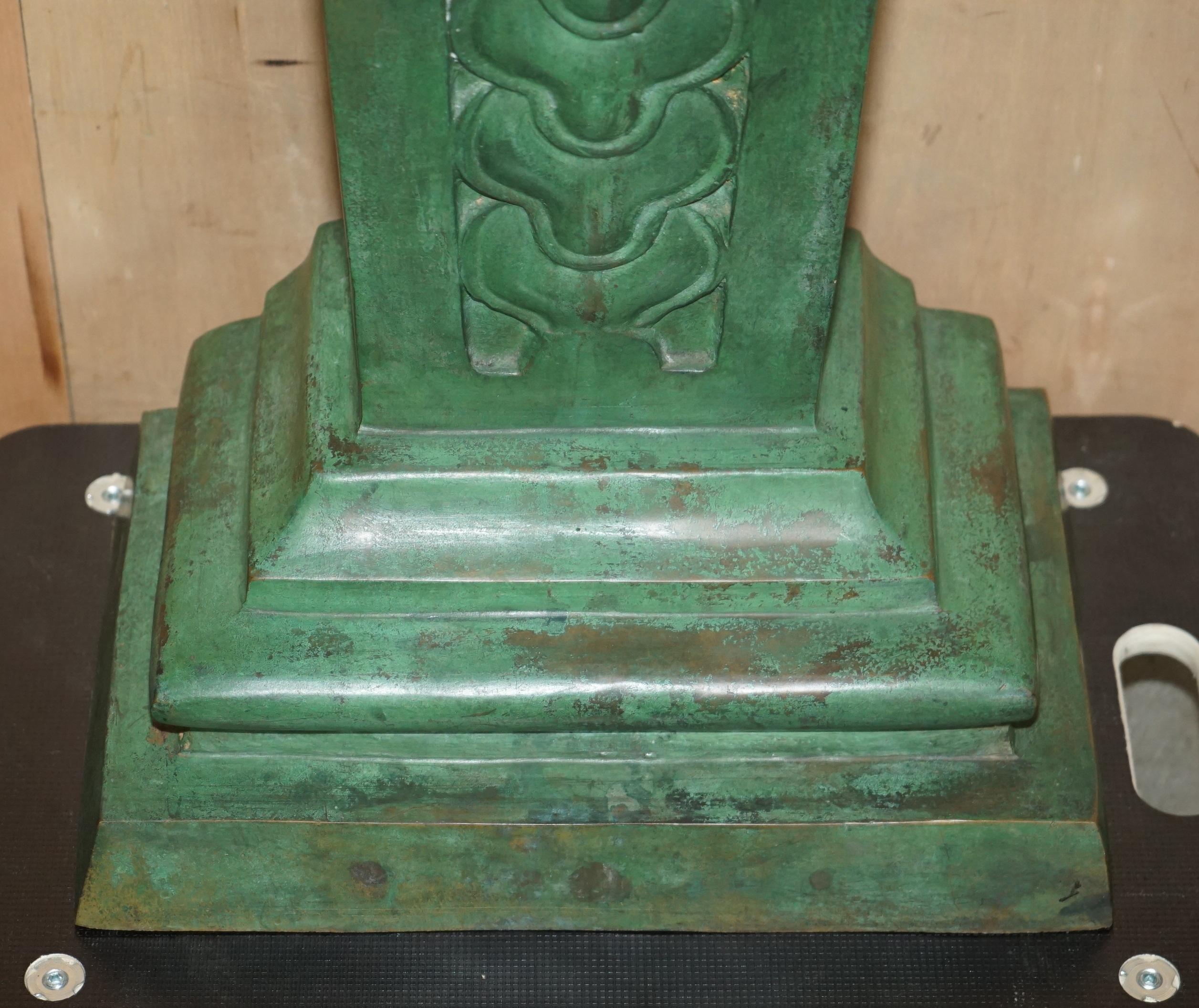 HUGE 2 METER TALL ViNTAGE VERDIGRIS BRONZE TELAMON TERM GRECO STYLE Roman en vente 3