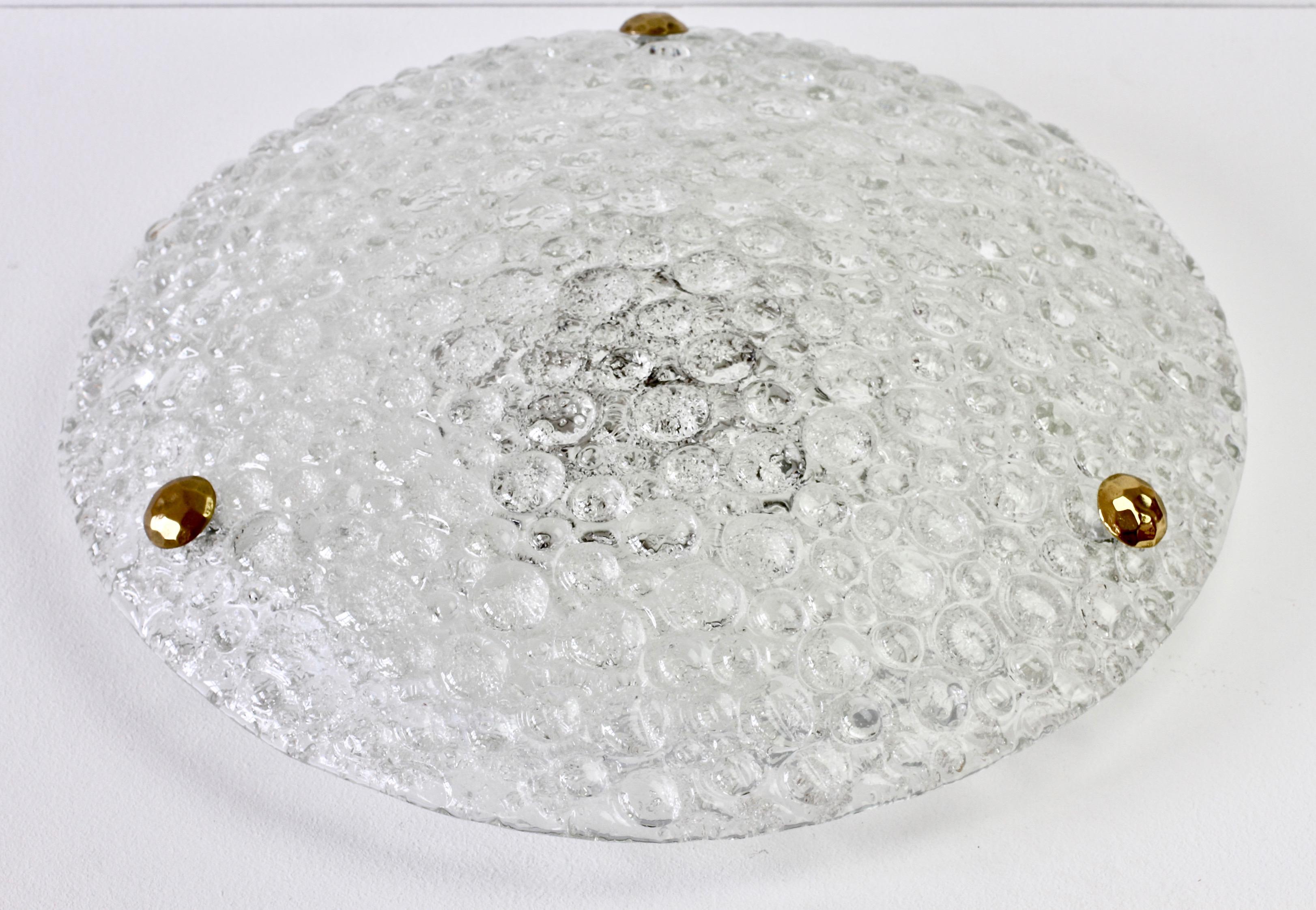 bubble glass flush mount light